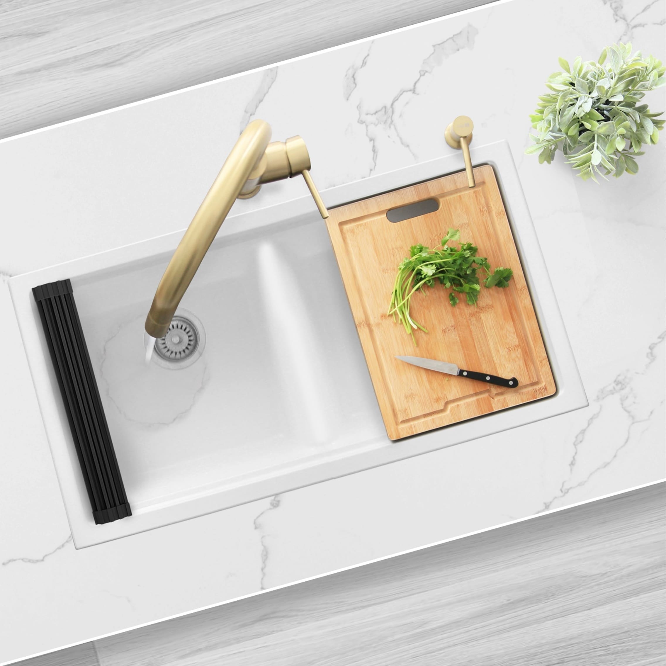 Stylish S-833WH Kitchen-Sinks - View #15
