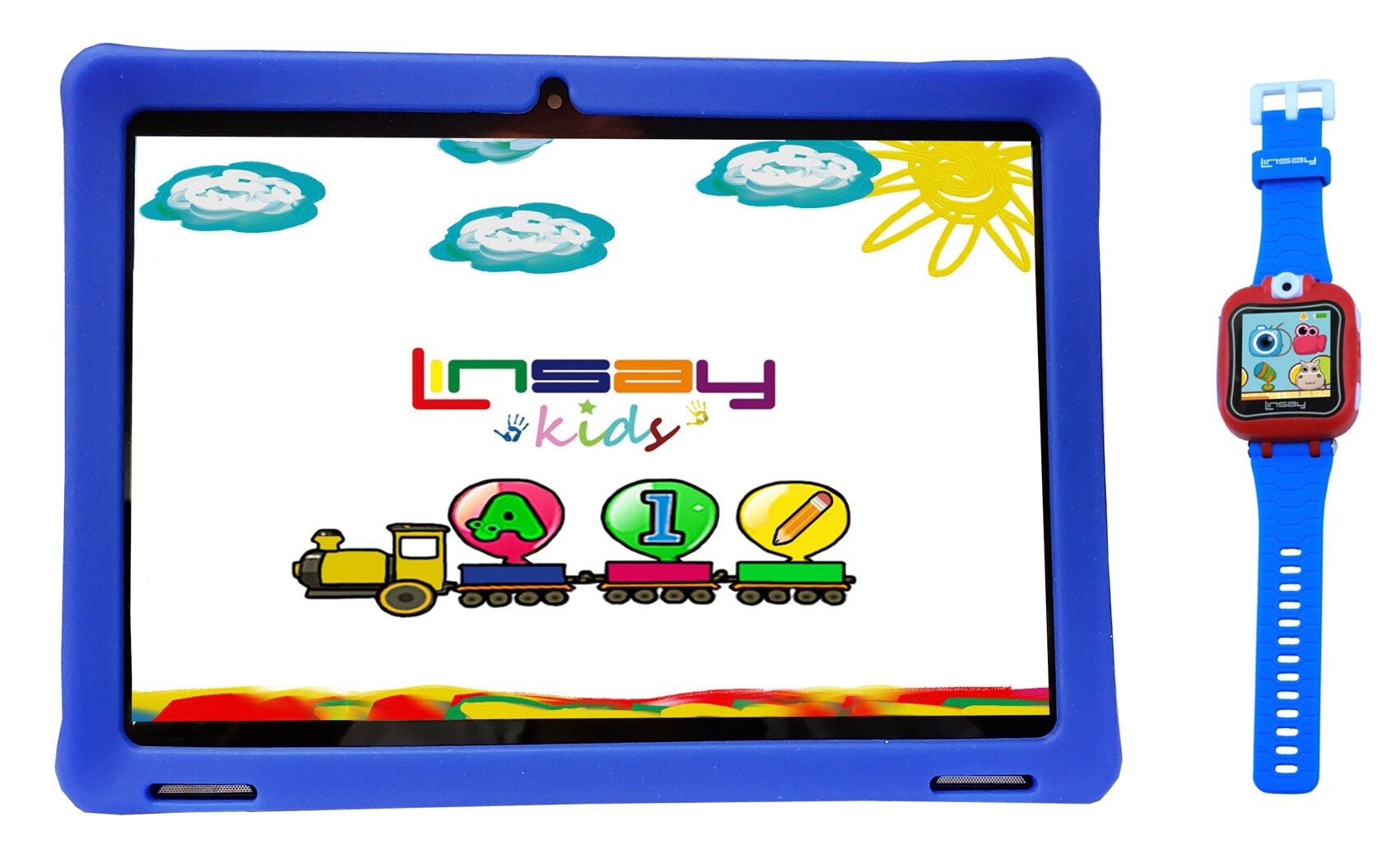 LINSAY F10KBWB 10.1-in 128 Android 13 Wi-fi Only Tablet with Case Included