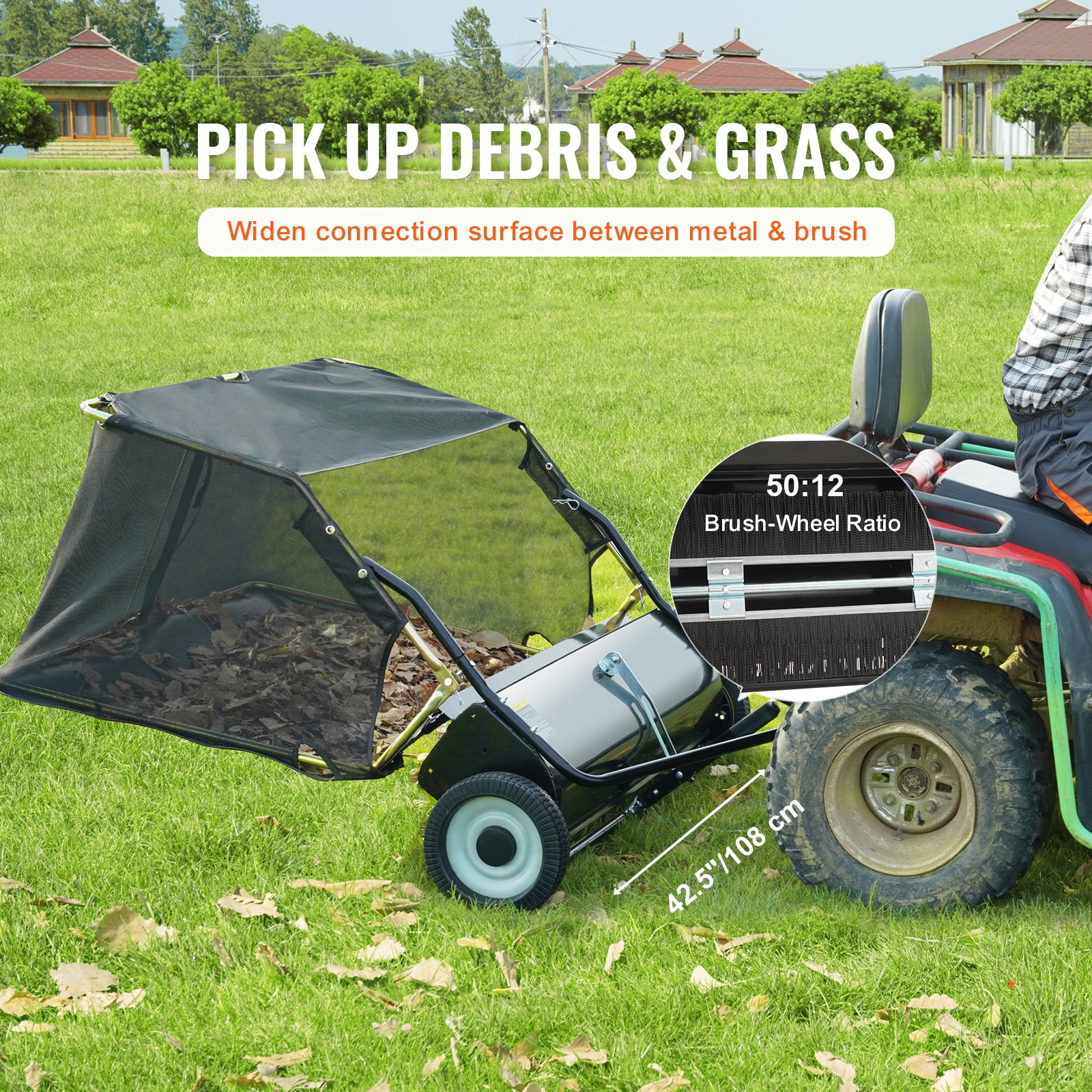 VEVOR T25CUFT44INCHFPKXV0 lawnsweeper - View #4