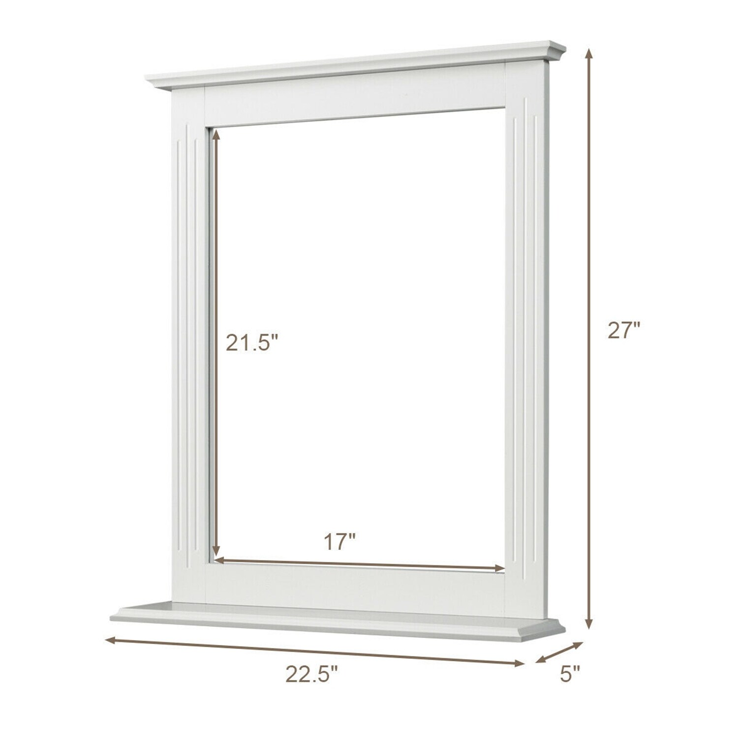Forclover HYFC-BA553WH Framed-Bath-Mirrors - View #4
