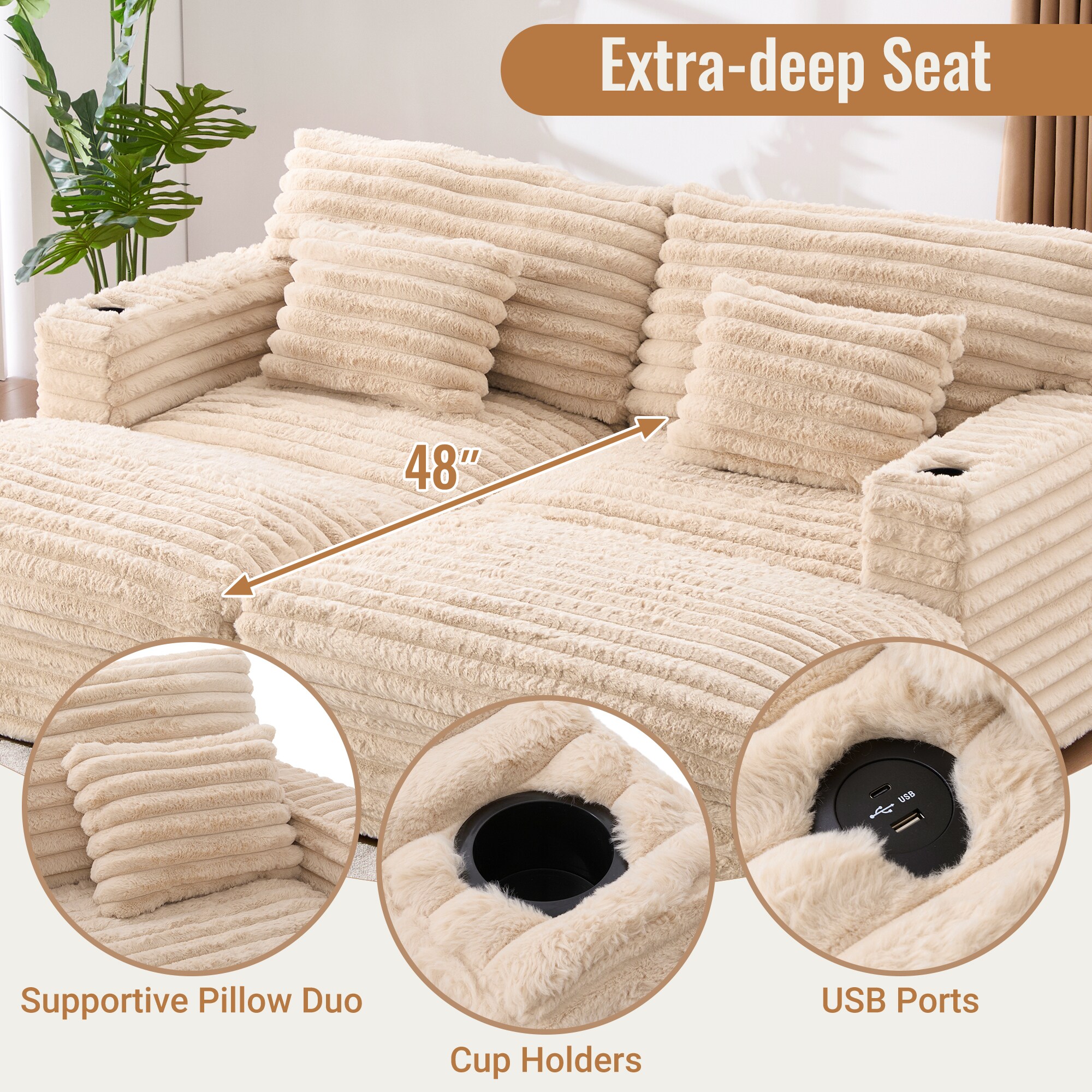ModernLuxe L3P-N719S002110D Sofas-Loveseats - View #5