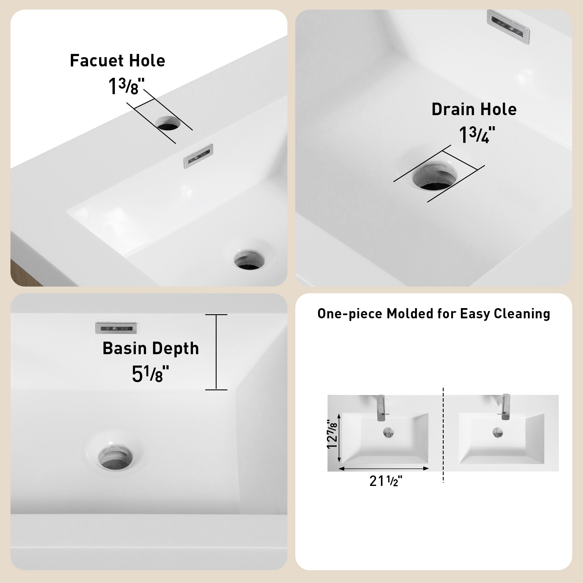 CASAINC WF-JMJ-BCB 1342R WH Bath-Vanity-Combo - View #3