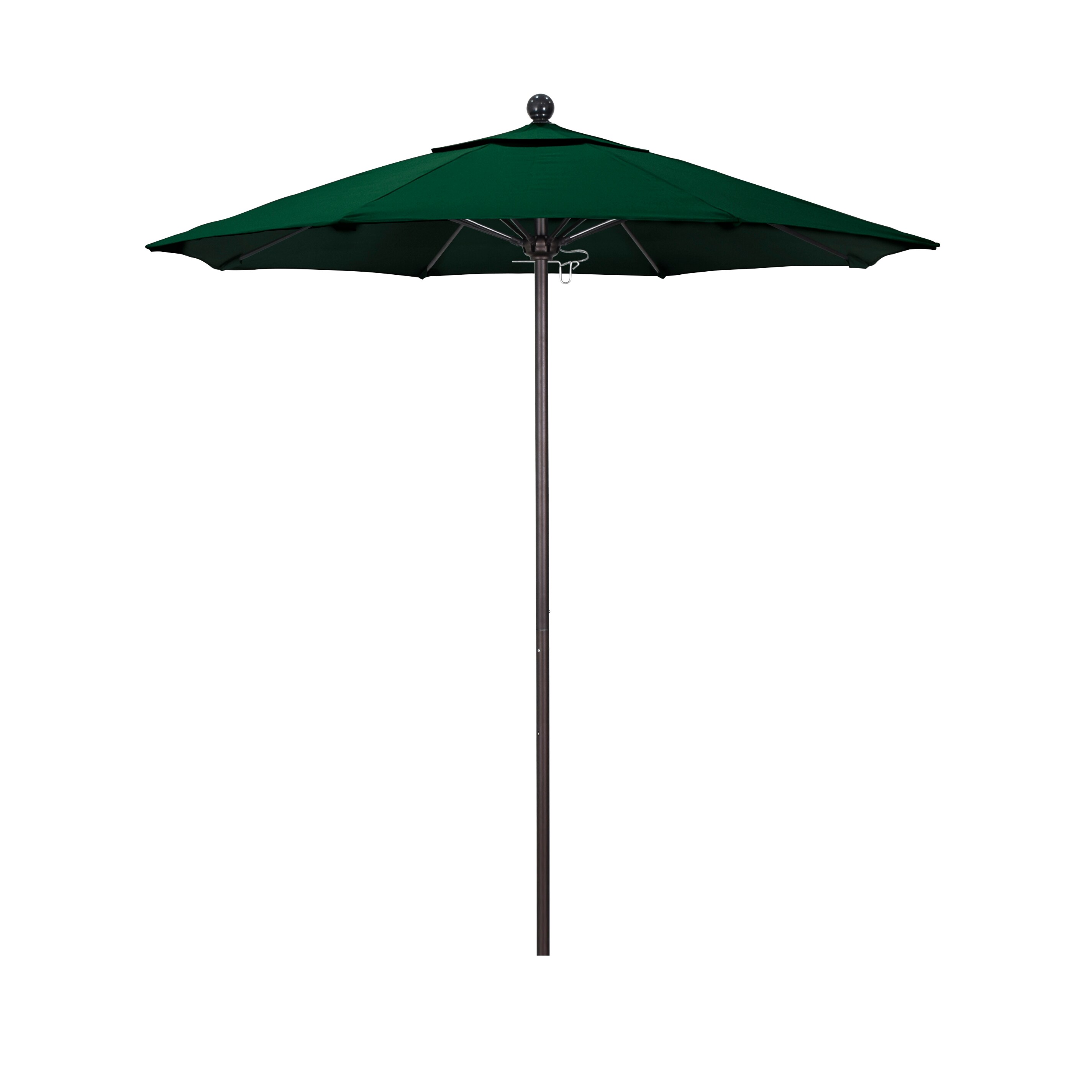 California Umbrella ALTO758117-5446 7.5-ft Aluminum Green No-tilt Market Patio Umbrella