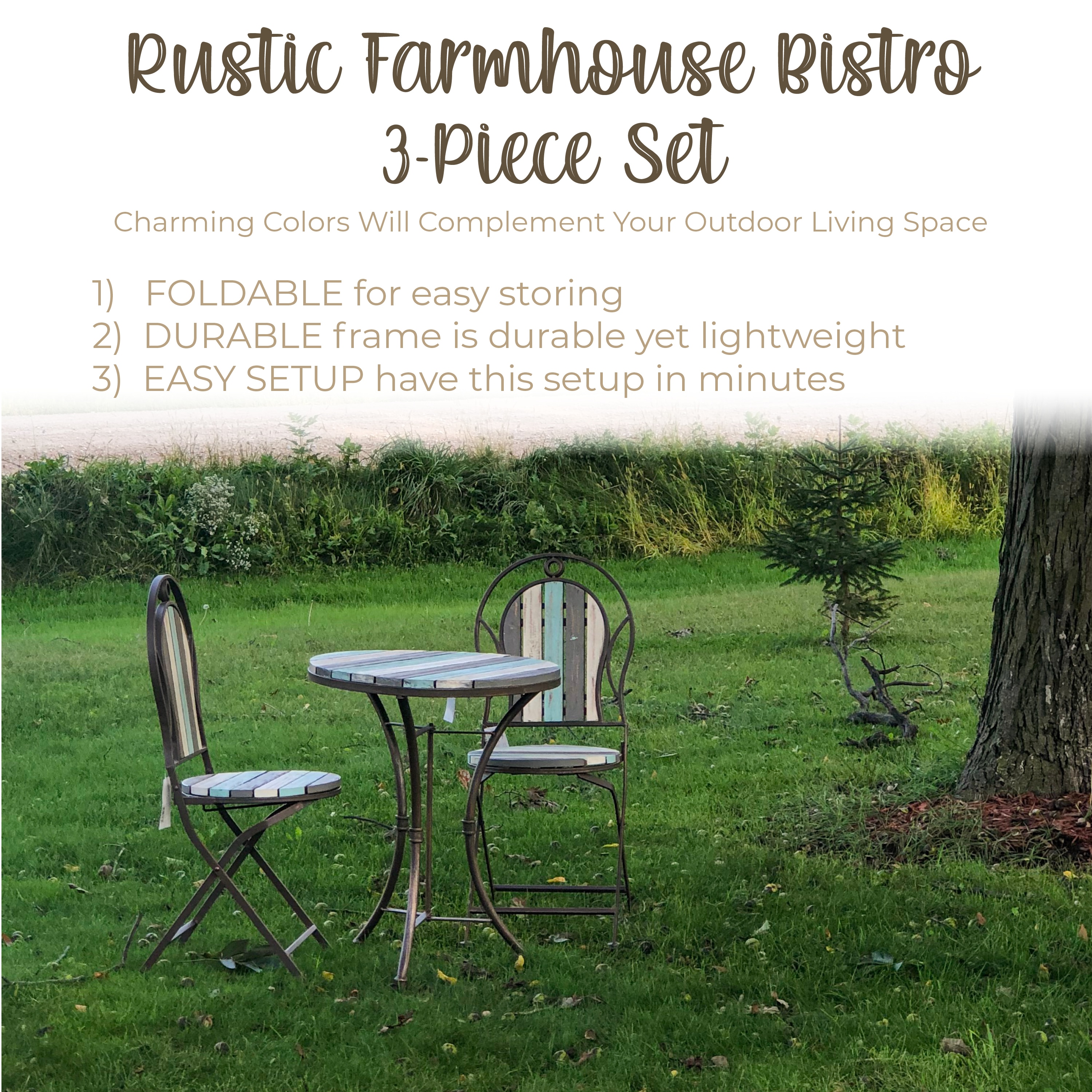 Farmhouse patio best sale conversation sets