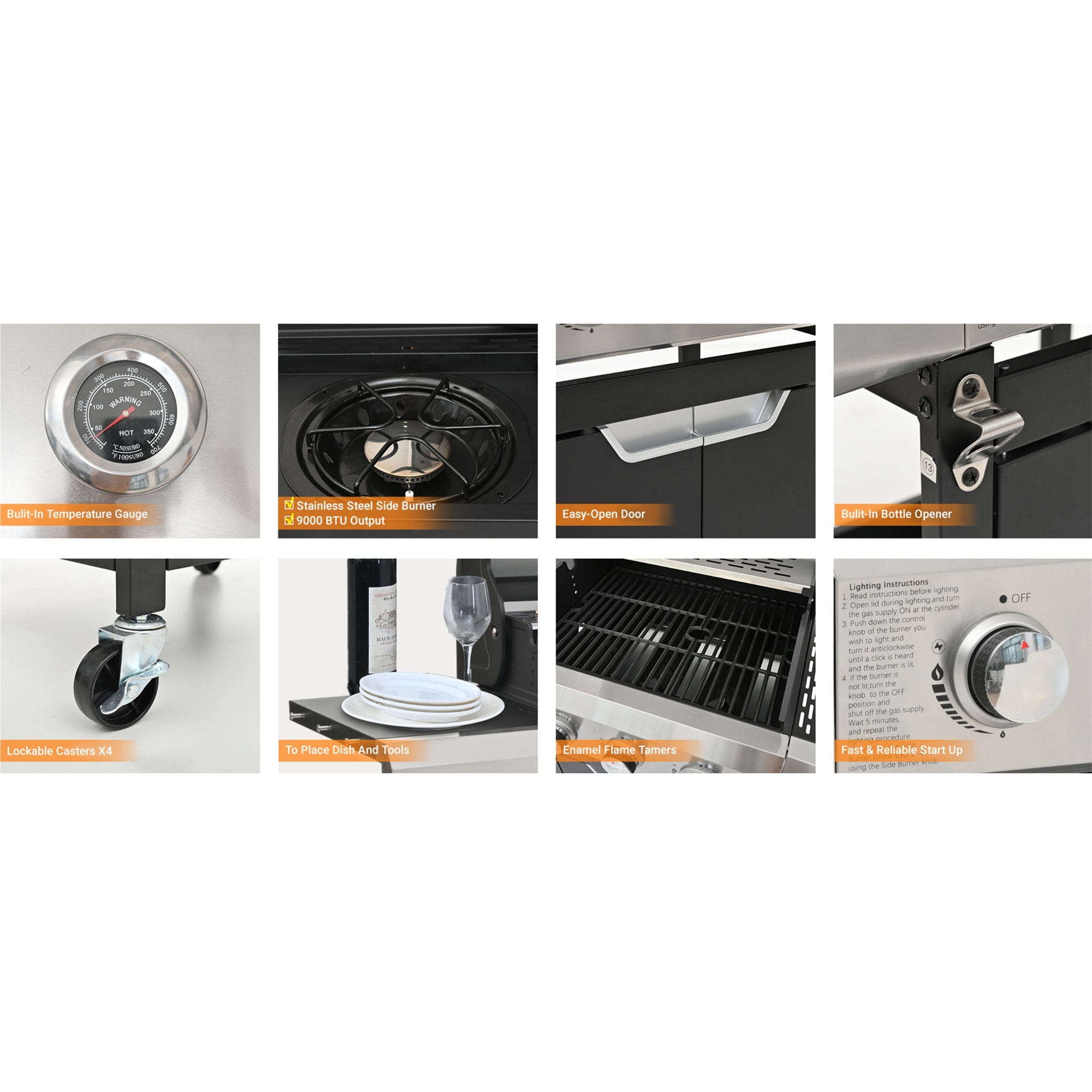 BABOOM BOM-266370-OR Gas-Grill - View #7