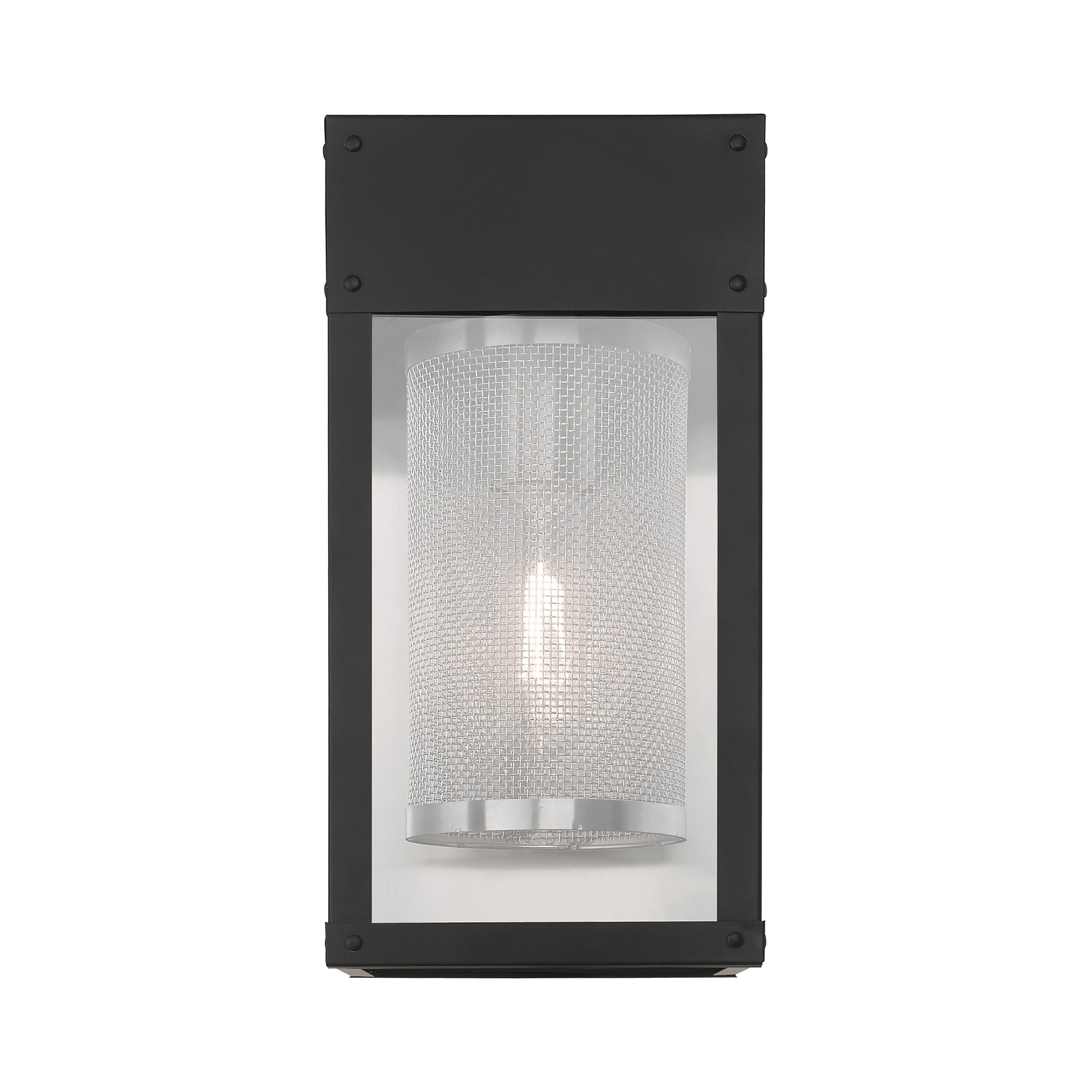 Franklin Black Stainless Steel Outdoor Lantern Wall Light