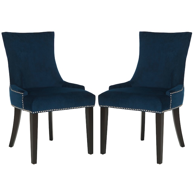 Safavieh Set of 2 Lester Contemporary/Modern Cotton Upholstered Side Chair (Wood Frame) Safavieh Set of 2 Lester Contemporary/Modern Cotton Upholstered Side Chair (Wood Frame)