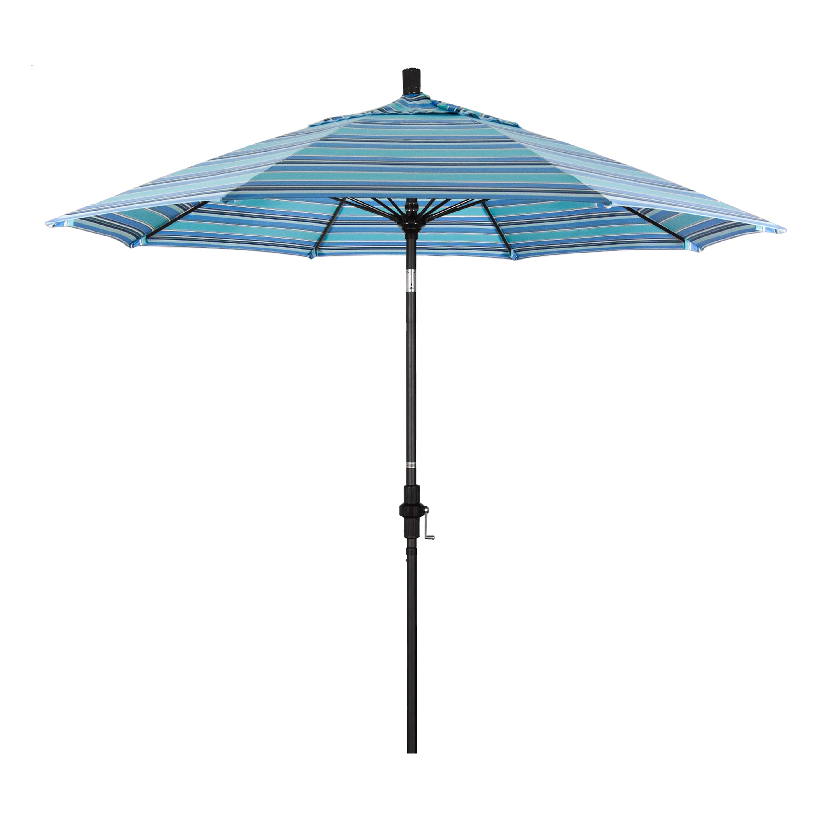 California Umbrella GSCUF908705-56001 9-ft Aluminum Blue Auto-tilt Market Patio Umbrella