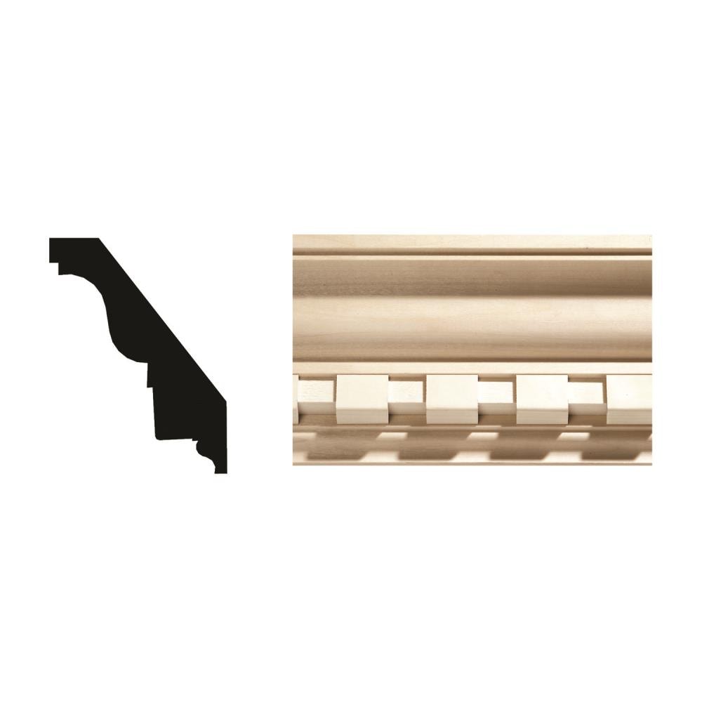 4-1/2-in x 8-ft Unfinished White Hardwood Crown Moulding