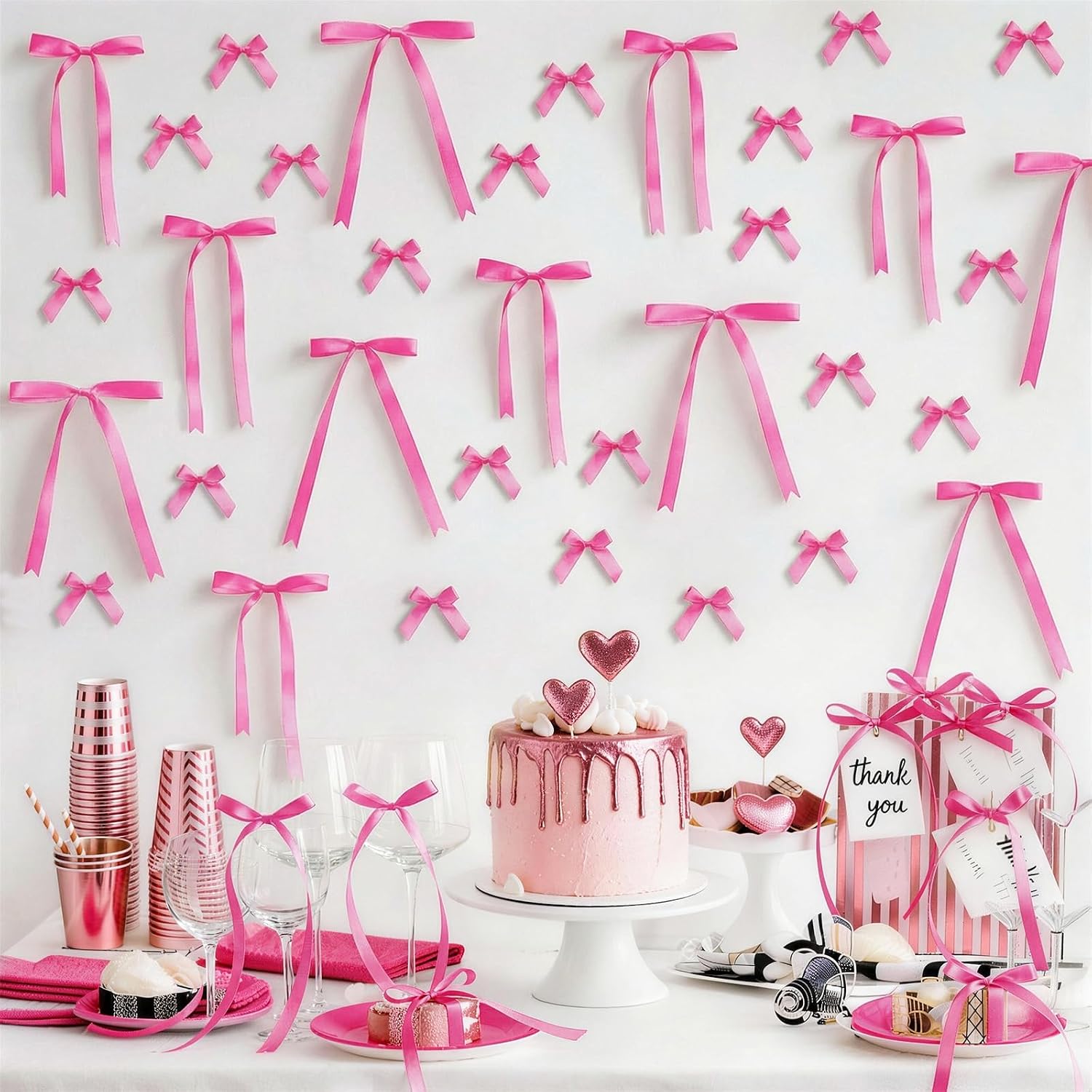 Jobkoo  60-Piece Pink Party Balloon Decoration Kit