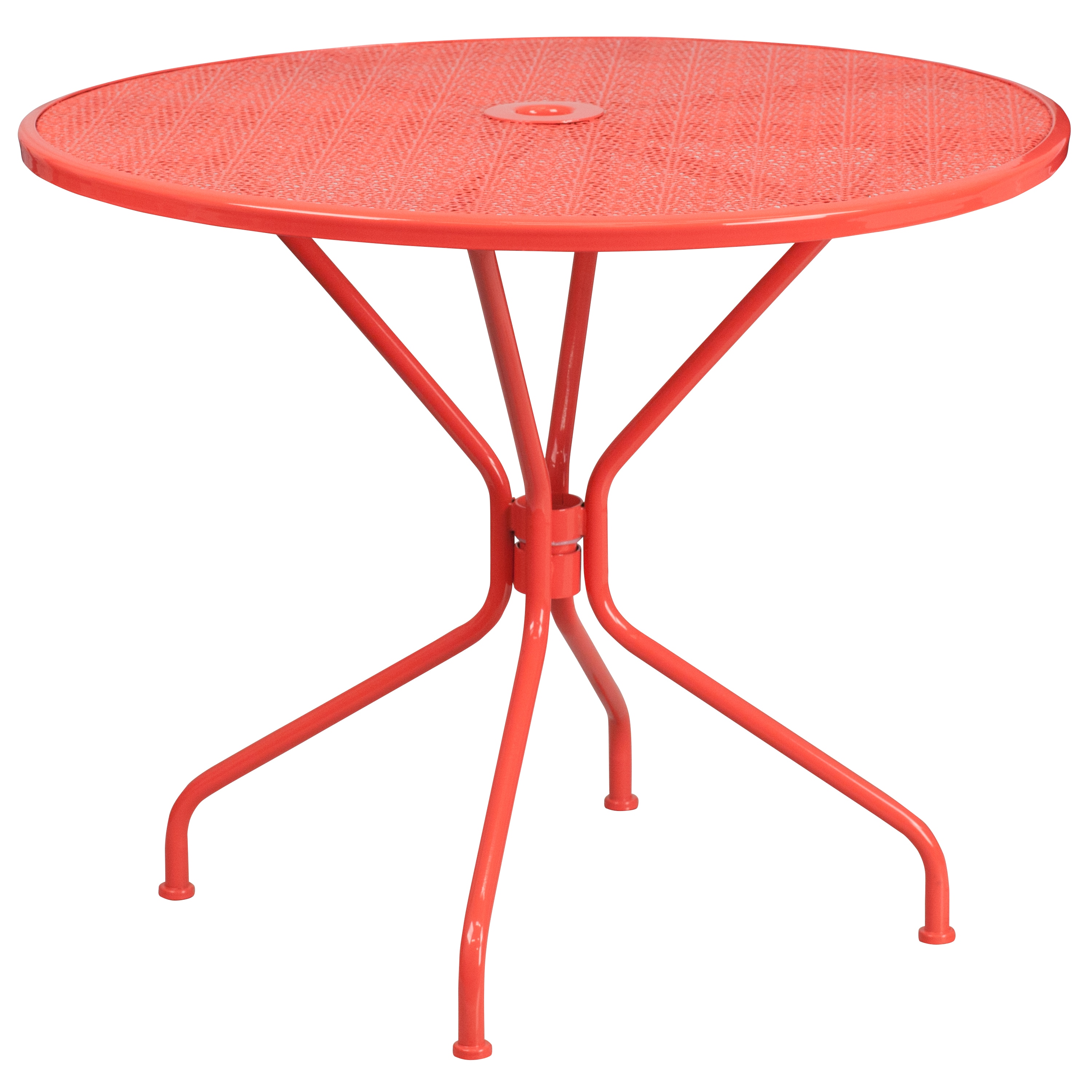 Flash Furniture 889142057635 Oia Round Outdoor Dining 35.25-in W x 35.25-in L with Umbrella Hole