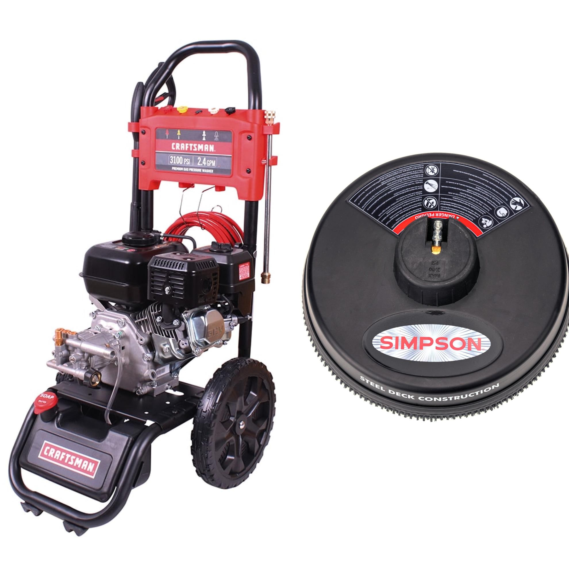 CRAFTSMAN  (49-State) 3100 PSI 2.4-GPM Cold Water Gas Pressure Washer with 15-in Surface Cleaner