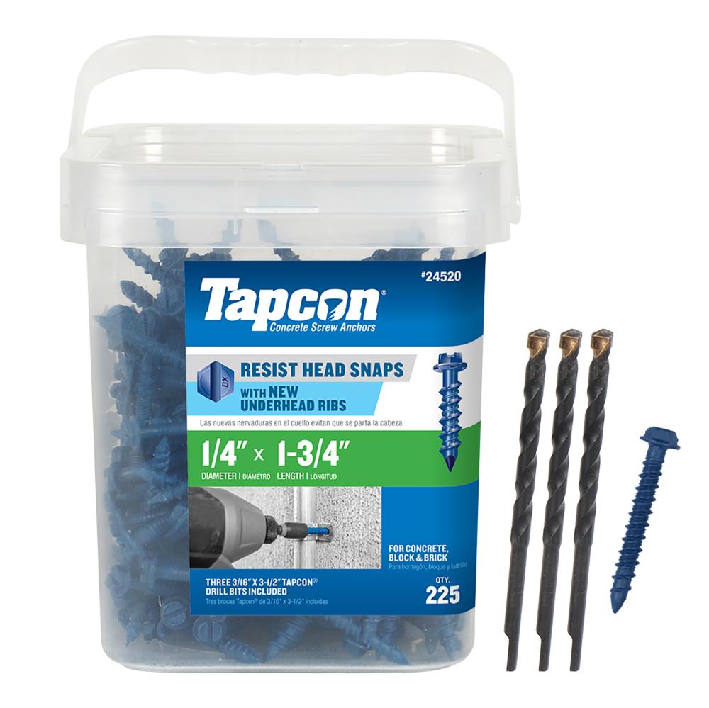 Tapcon 3 16 X 1 1 4 Hex Concrete Screw Anchor 75 Bliffert 57 OFF