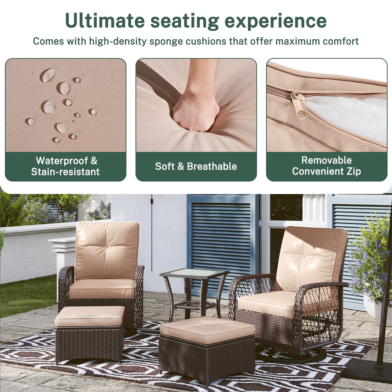 AOXUN LG-036BG-38BG Patio-Conversation-Sets - View #8