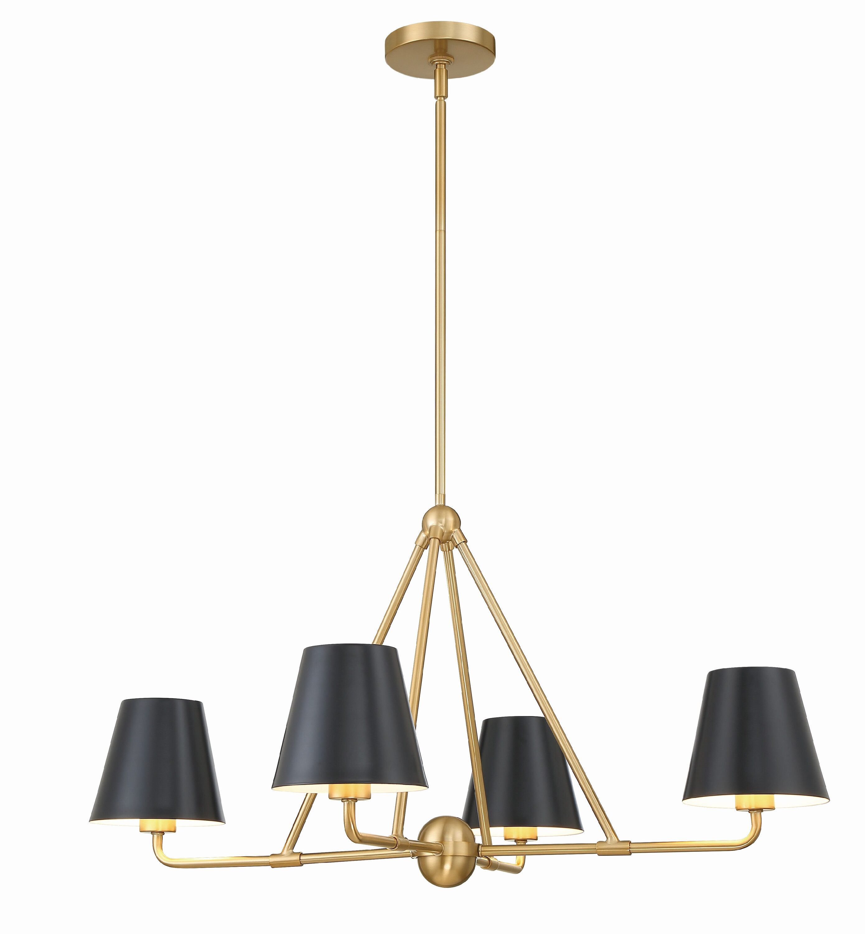 Crystorama Xavier Collection Modern/Contemporary Chandelier with Slope ...