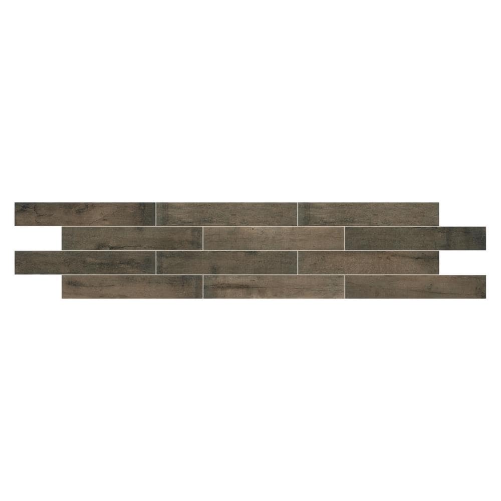 Historic Bridge Old Hollow 6-in x 36-in Glazed Porcelain Wood Look Floor and Wall Tile (13.05-sq. ft/ Carton) | - American Olean HB02636S1PR