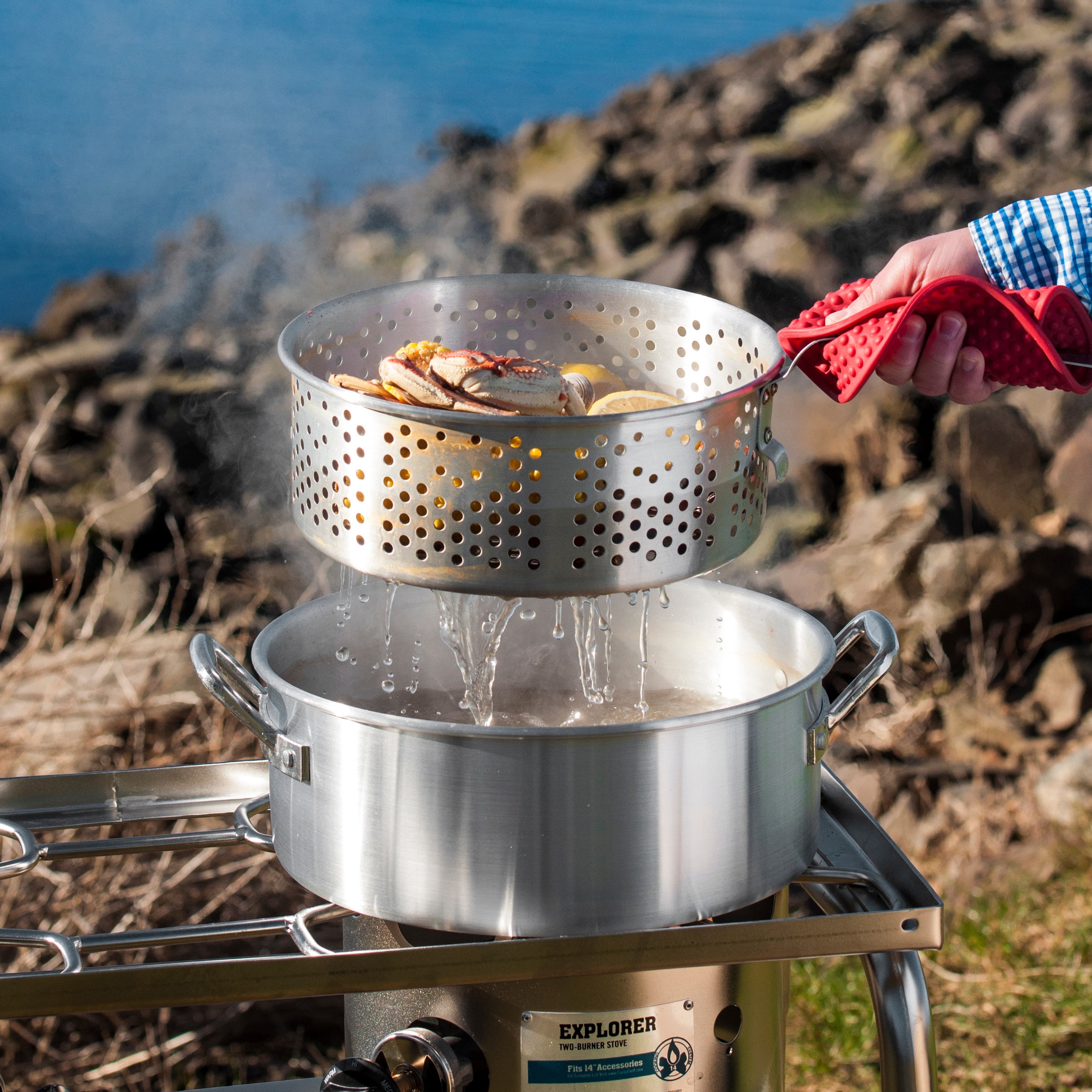 Camp Chef 20-Quart Aluminum Hot Water Pot With Spigot - HWP20A