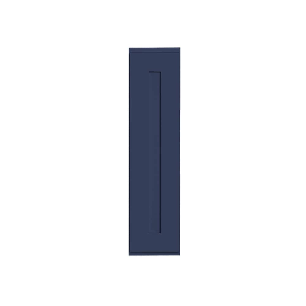 RELIABILT LS-SN-W0936R Creston 9-in W x 36-in H x 12-in D Navy Blue Wall Ready to assemble Plywood Cabinet (Recessed Panel Shaker)