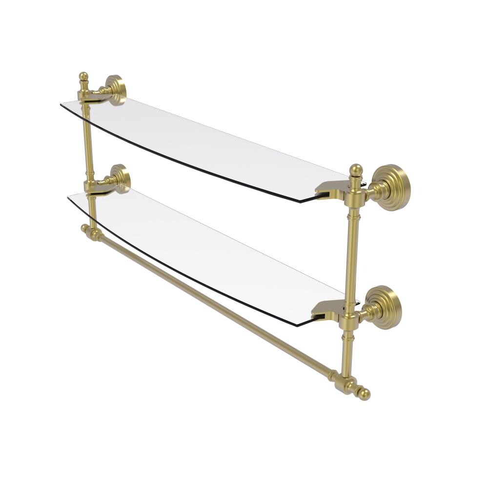 Allied Brass 22 in. L x 8 in. H x 5 in. W 2-Tier Clear Glass