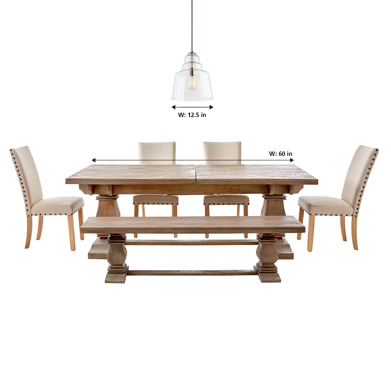 Agatha Brushed Nickel Indoor/Outdoor Vintage Pendant Light