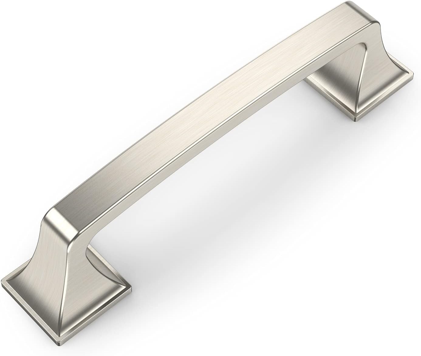 LILILIAN FMY  Kitchen Cabinet Pulls Brushed Satin Nickel 3.75 Inch Hole Centers Pack of 10 Durable Hardware Handles for Cabinets Drawers Cupboards