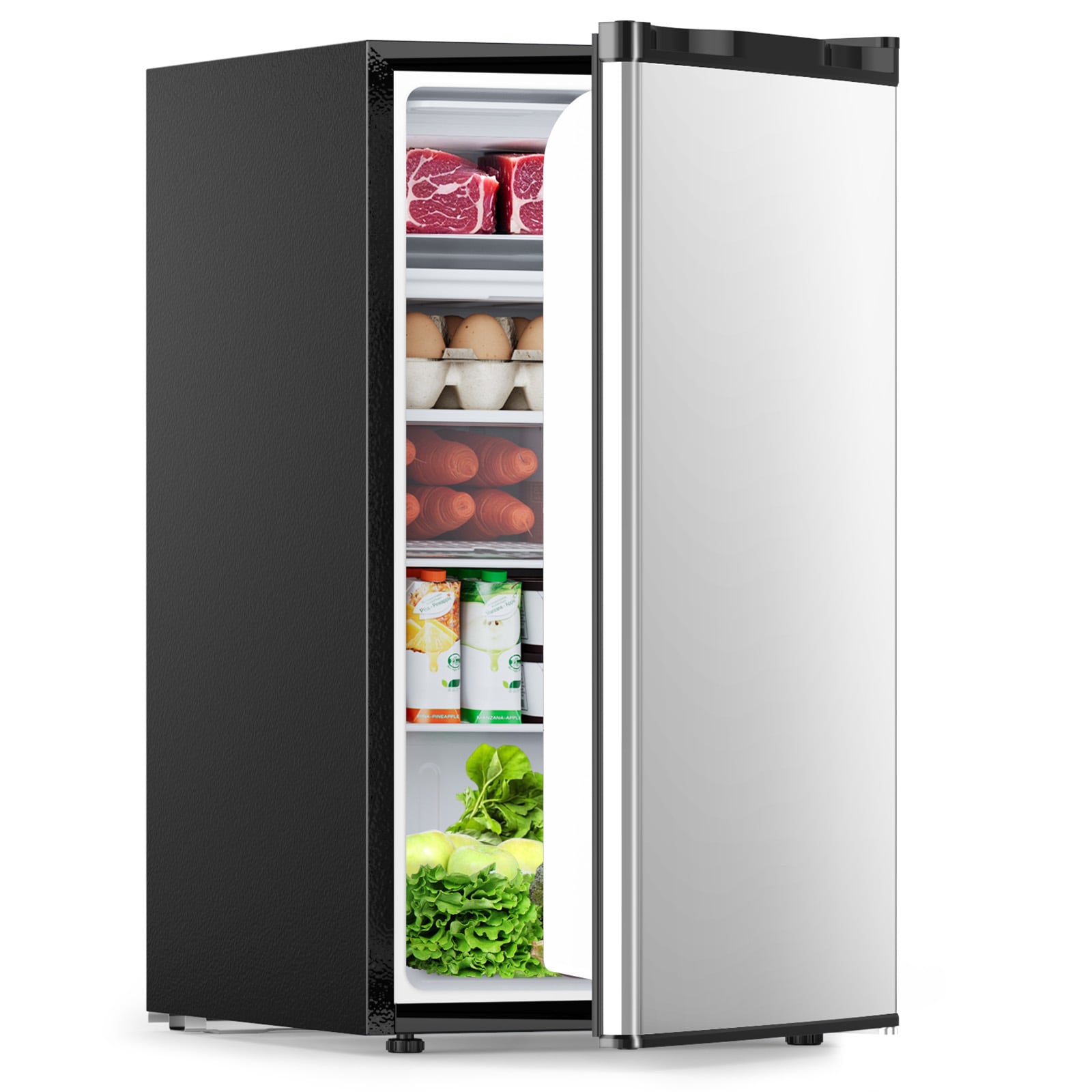 Antarctic Star 58090RRE0-STEEL 3.2 Cu Ft Stainless Steel Single Door Mini Fridge