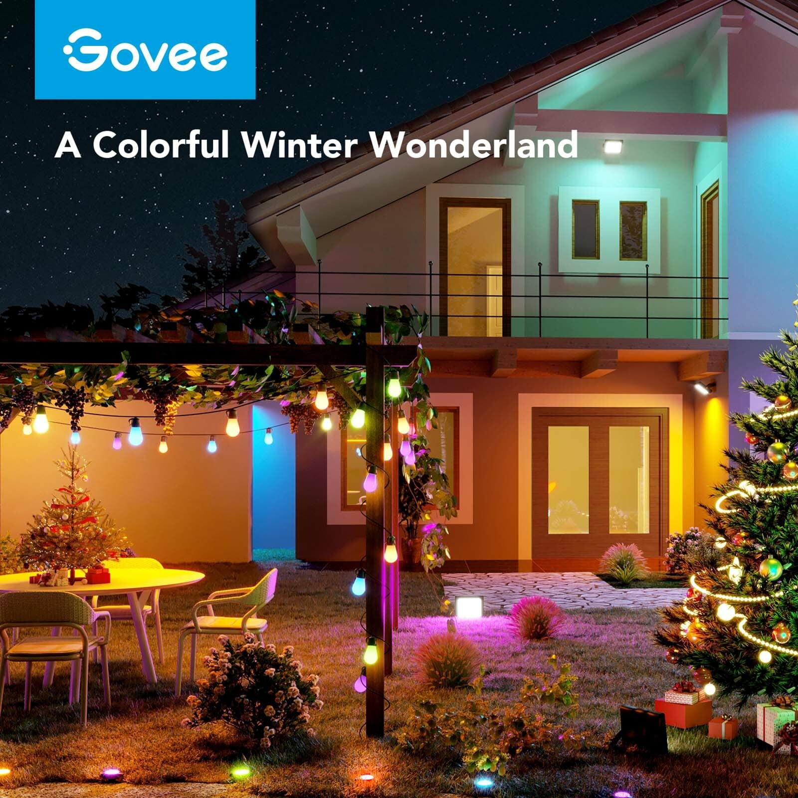 Govee 48' RGBW Wi-Fi Outdoor String Light