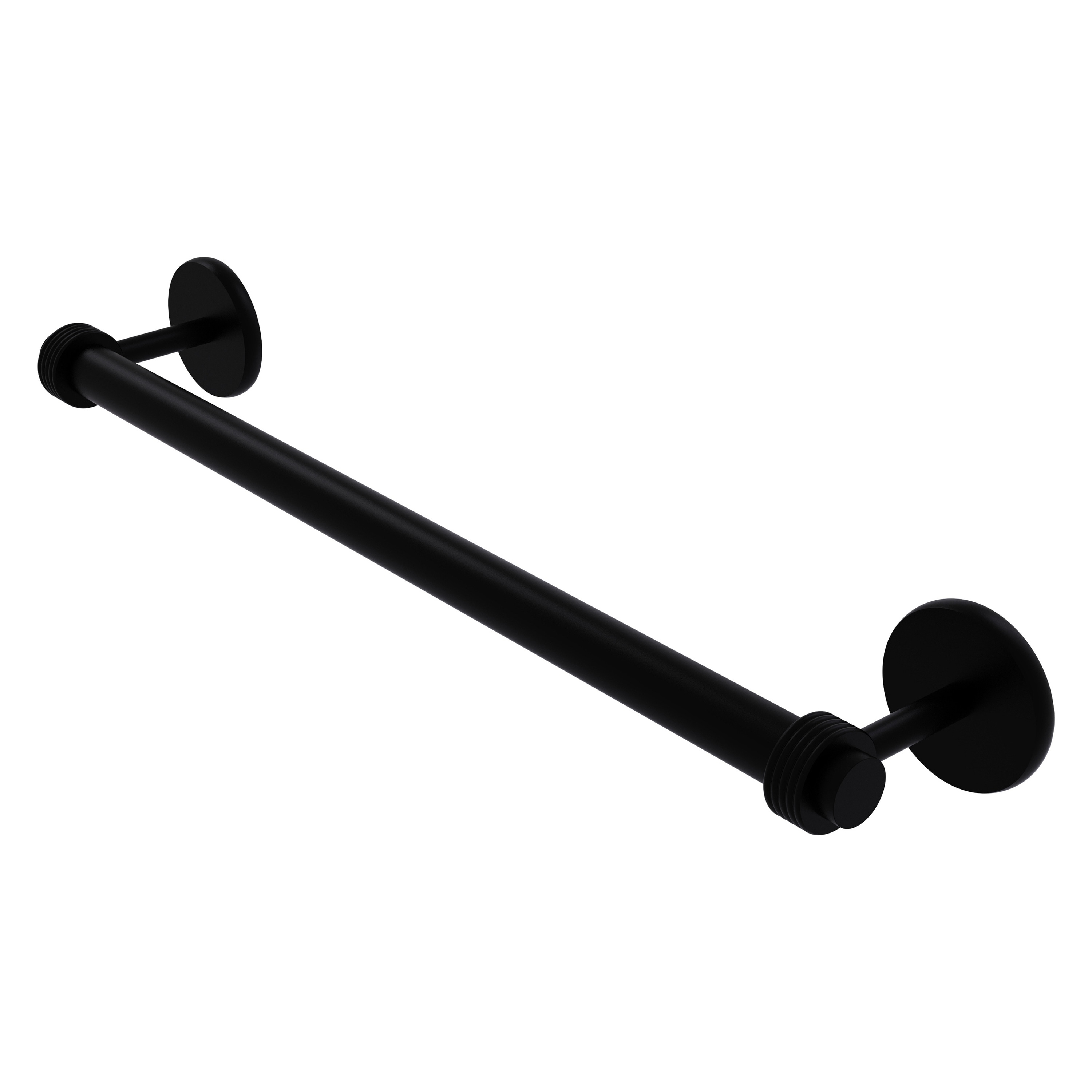 Allied Brass 7251G/18-BKM Satellite Orbit Two 18-in Matte Black Wall mount Single Towel Bar