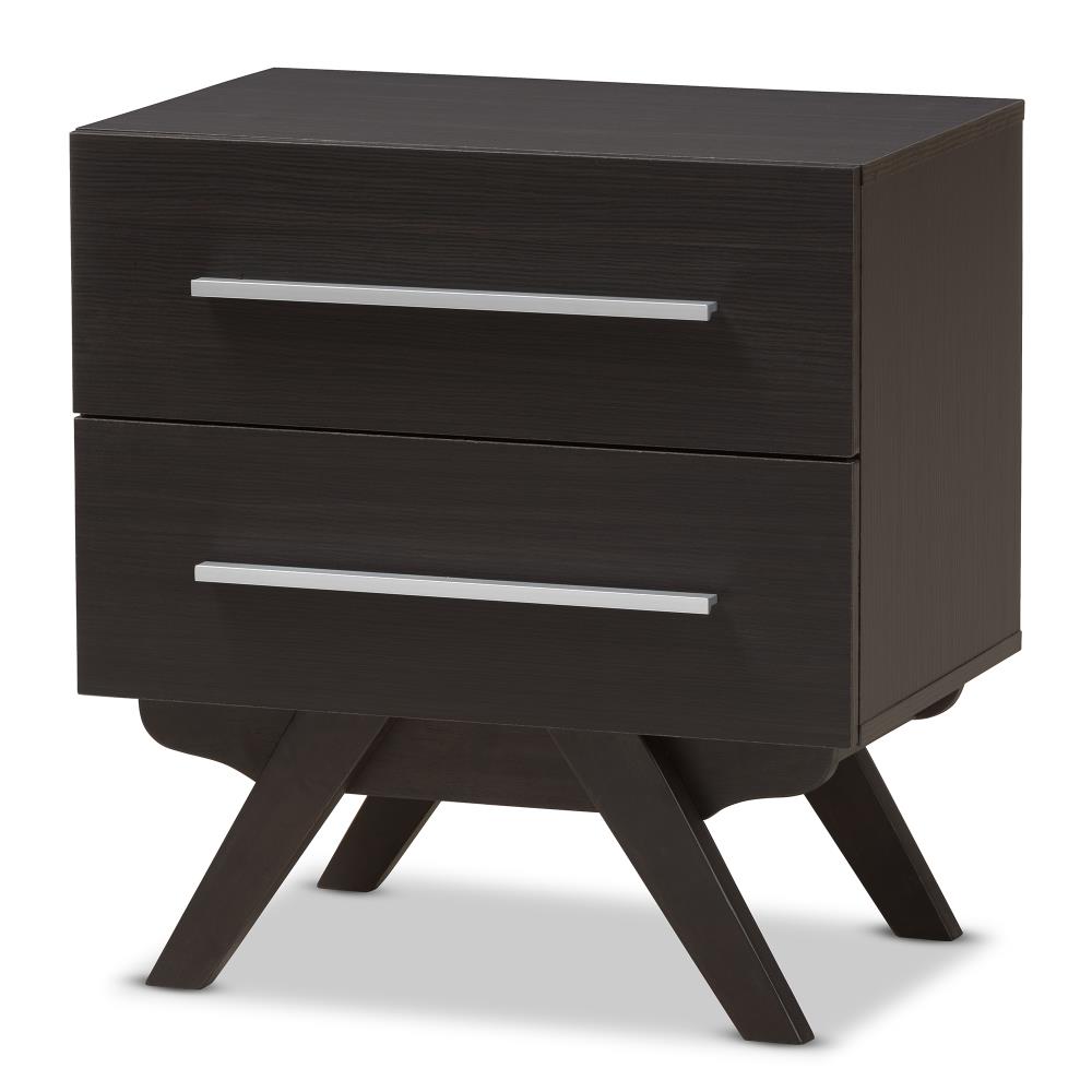 Baxton Studio Auburn Espresso Rubberwood Nightstand in the