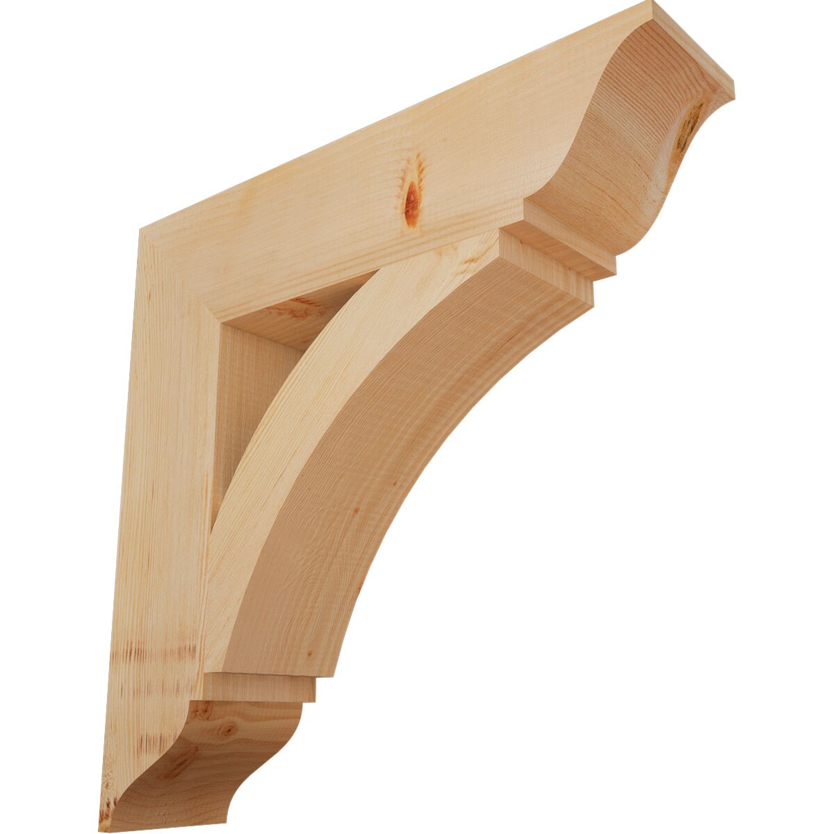 Ekena Millwork BKT06X26X26THR01SDF Thorton traditional smooth 5-1/2-in x 26-in x 26-in Douglas fir Brown Wood Standard bracket