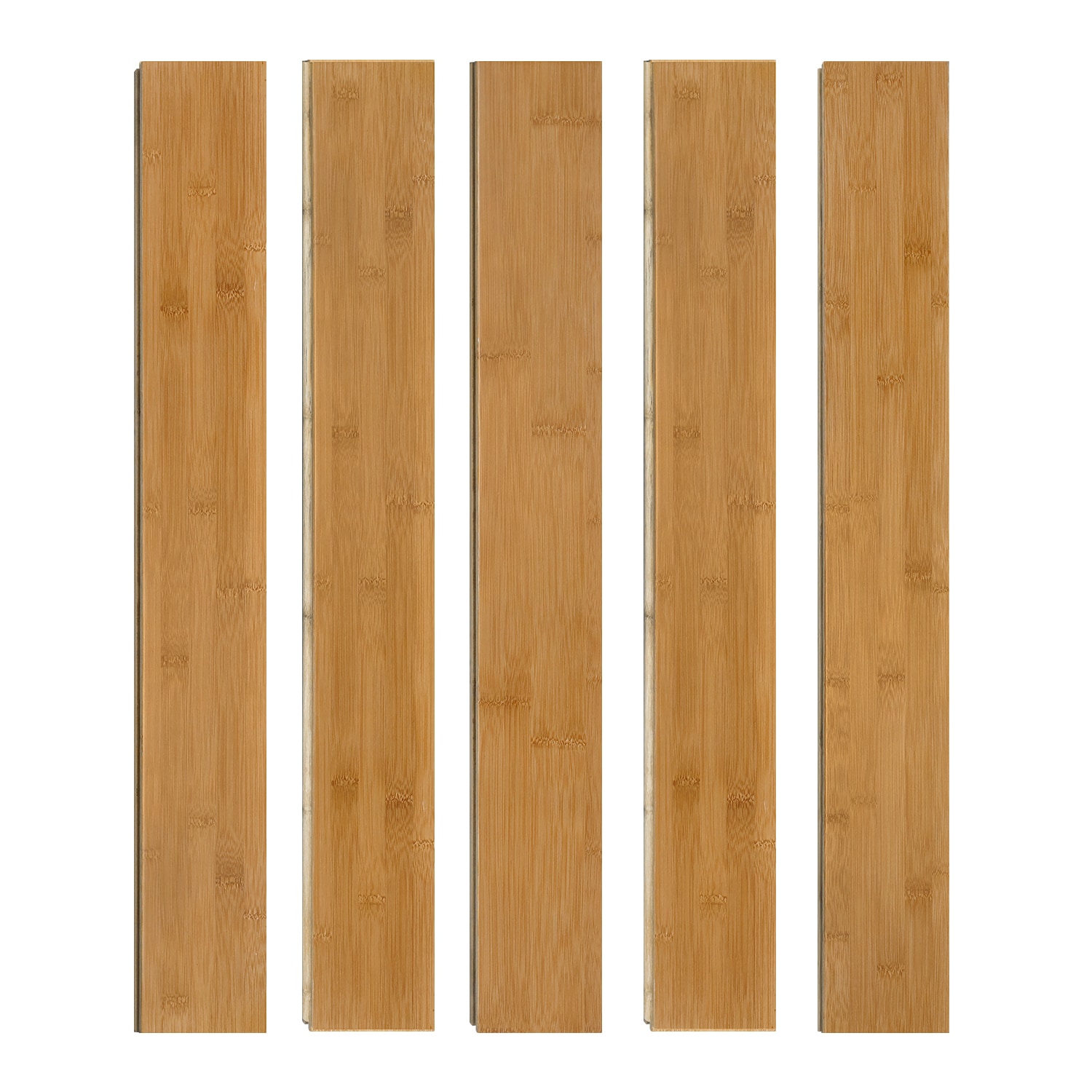 Jeedeson 40.15-in L x 5.11-in W x 0.6-in T Light Honey Prefinished Bamboo Flooring Tongue and Groove Floor ( 20-sq ft Per Carton ) #JDS-B02G10-14P