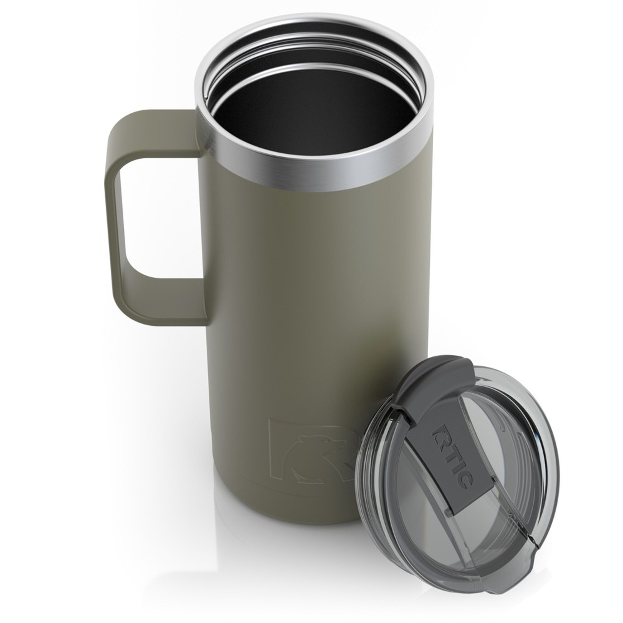 RTIC Outdoors 16-fl oz Stainless Steel Insulated Travel Mug- Olive in ...