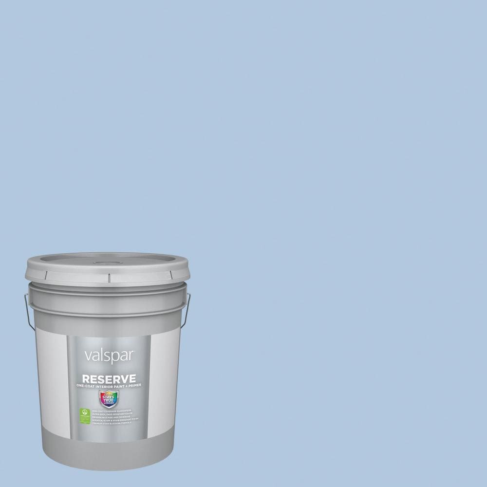 Valspar 4006-7B-2916584 Reserve Flat Utterly Blue 4006-7B Latex Interior Paint Paint + Primer ( 5-gallon )