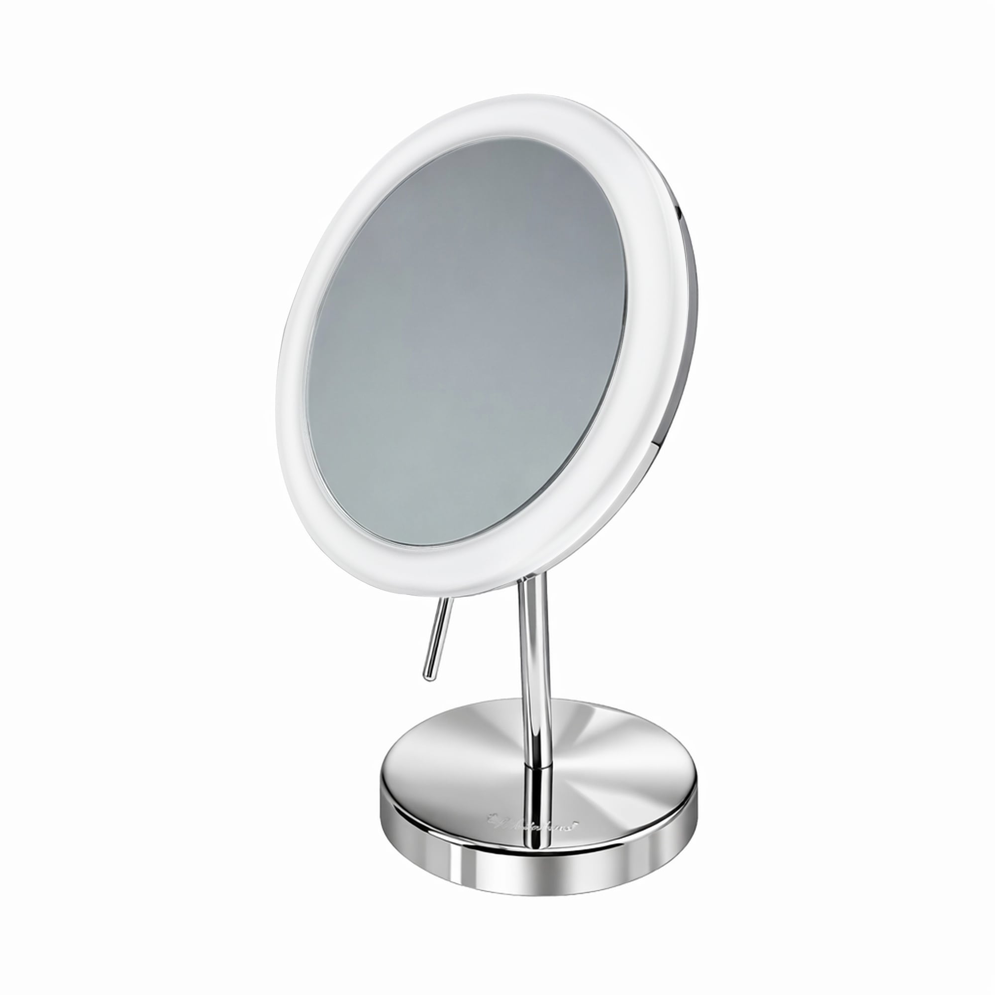 Whitehaus Collection Round Freestanding Led 5X Magnified Mirror