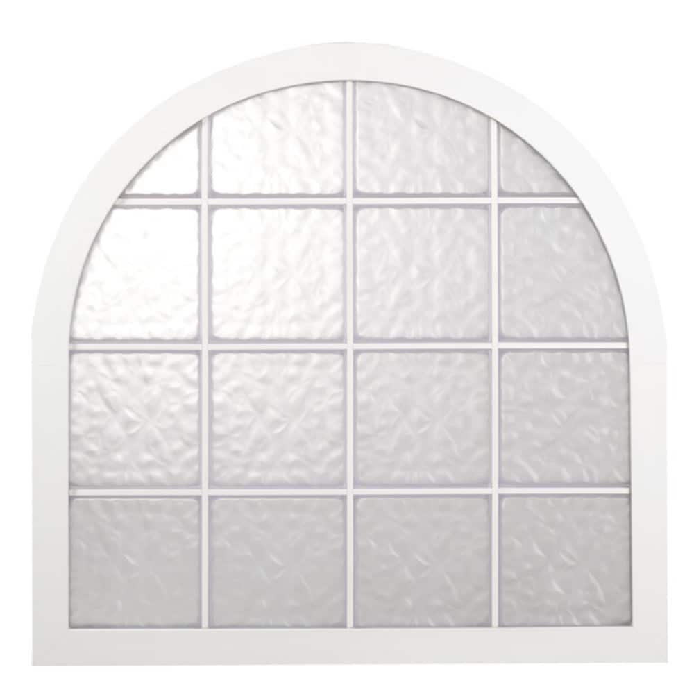 Hy-Lite 8RT5058WHV1500W Wave 50-in x 58-in Vinyl New construction Acrylic Block Window