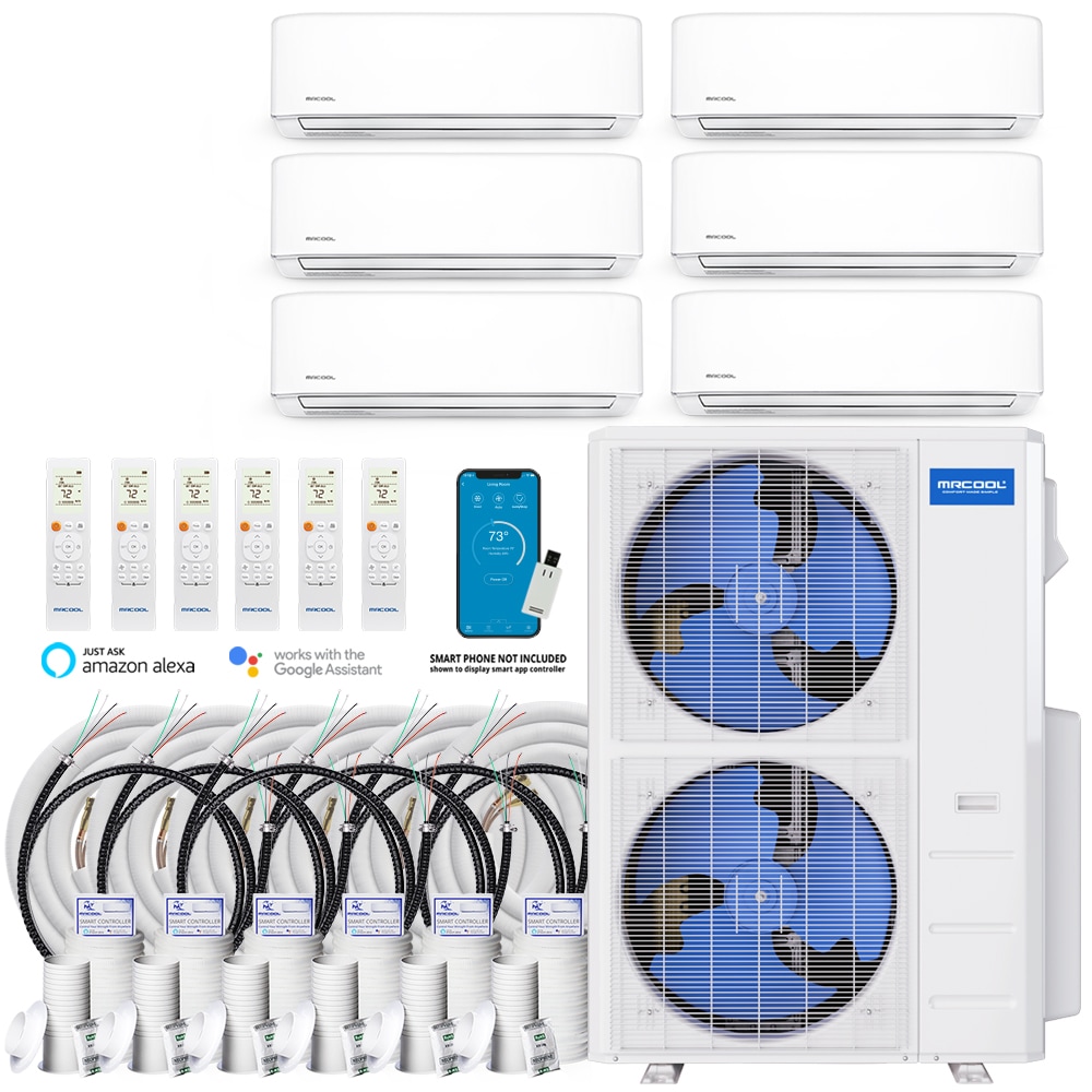MRCOOL DIYM655HPW17D00 DIY Mult Zone Series 5 or more zones 51000-BTU Ductless Mini Split Air Conditioner Heat Pump Included with 230-Volt