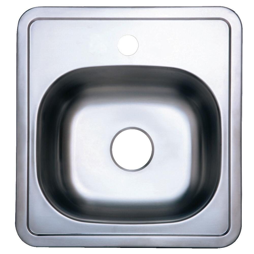Gourmetier KING17528  GKTS15151 Studio Self-Rimming Single Bowl Kitchen Sink, Brushed