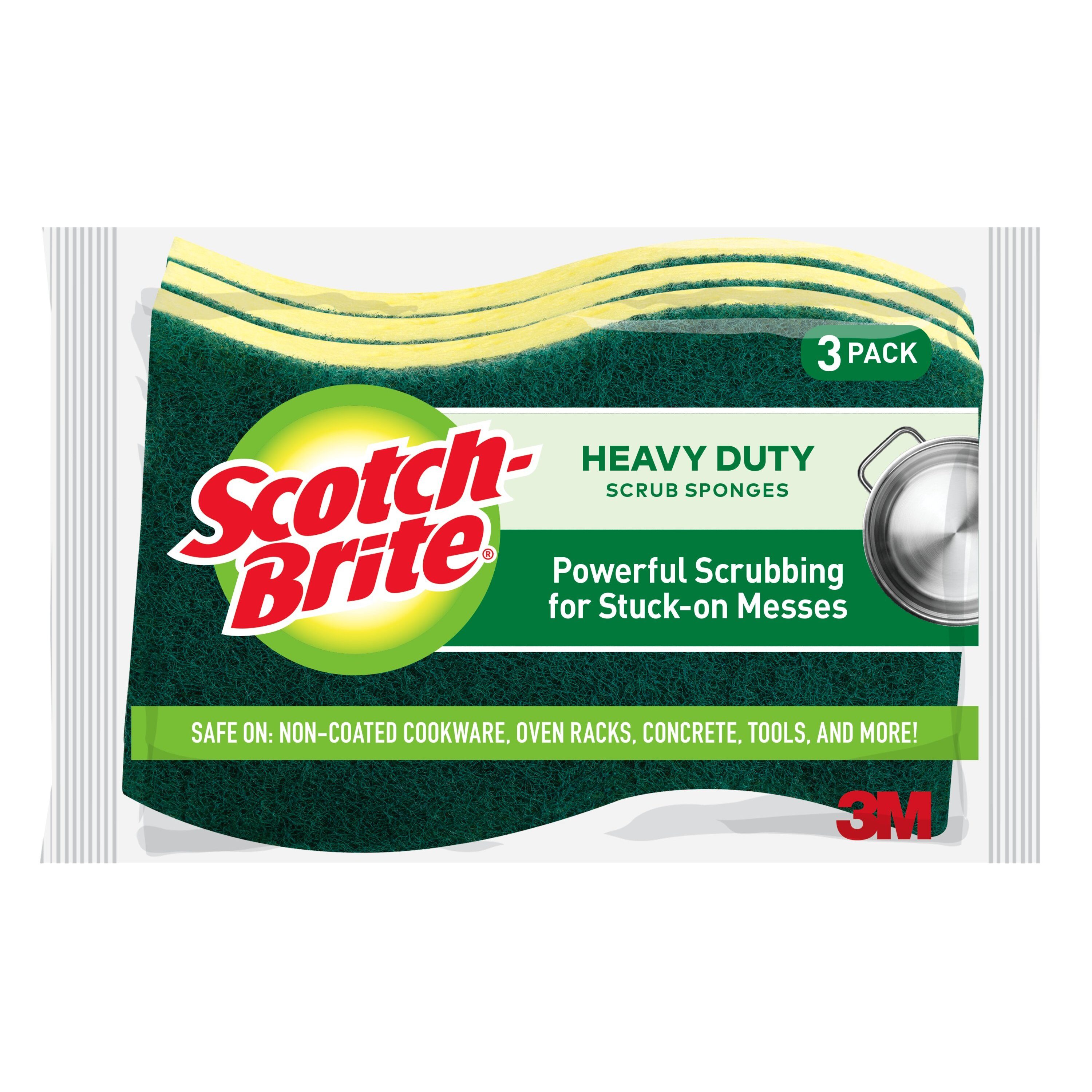Scotch-Brite Non-Scratch Scrub Dots Cellulose Sponge with Scouring Pad  (3-Pack) in the Sponges & Scouring Pads department at