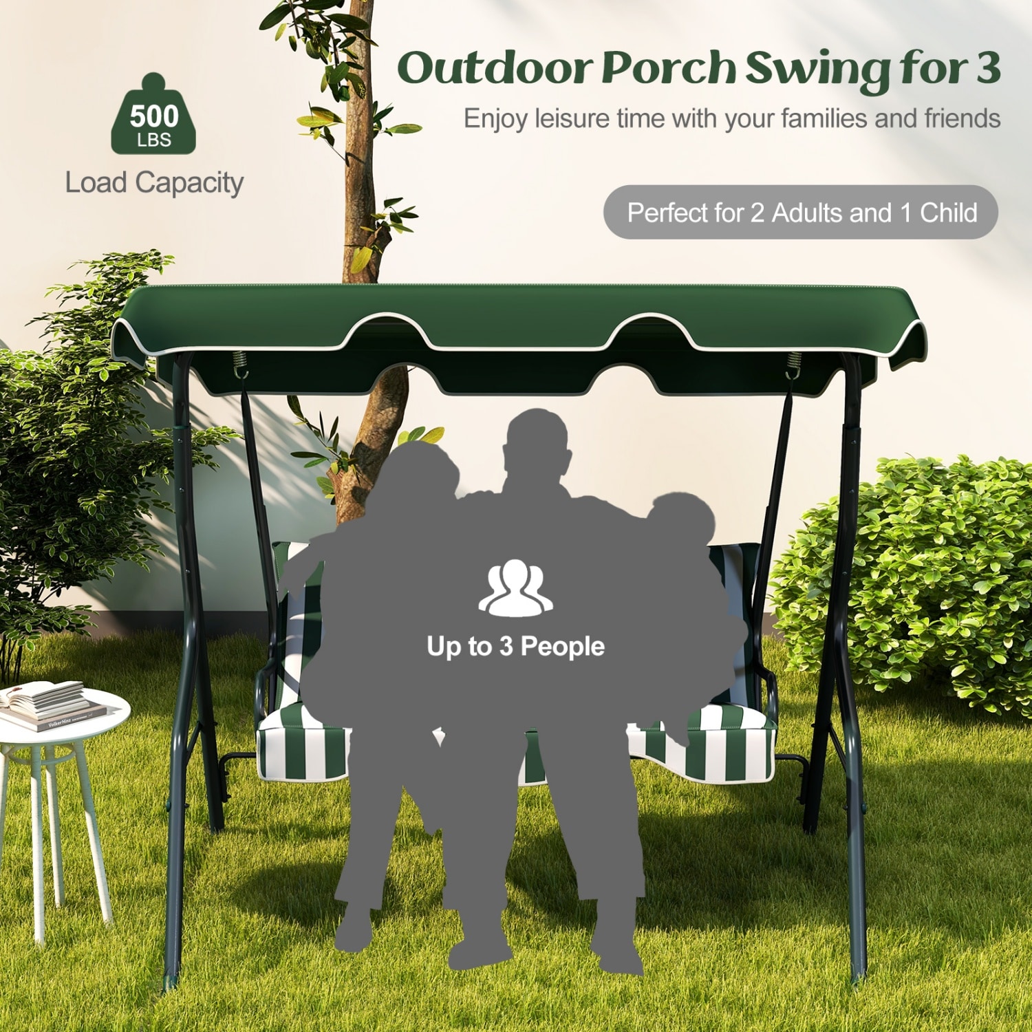 Costway CSHY005405 Replace-Porch-Swing-Glider-Tops - View #9