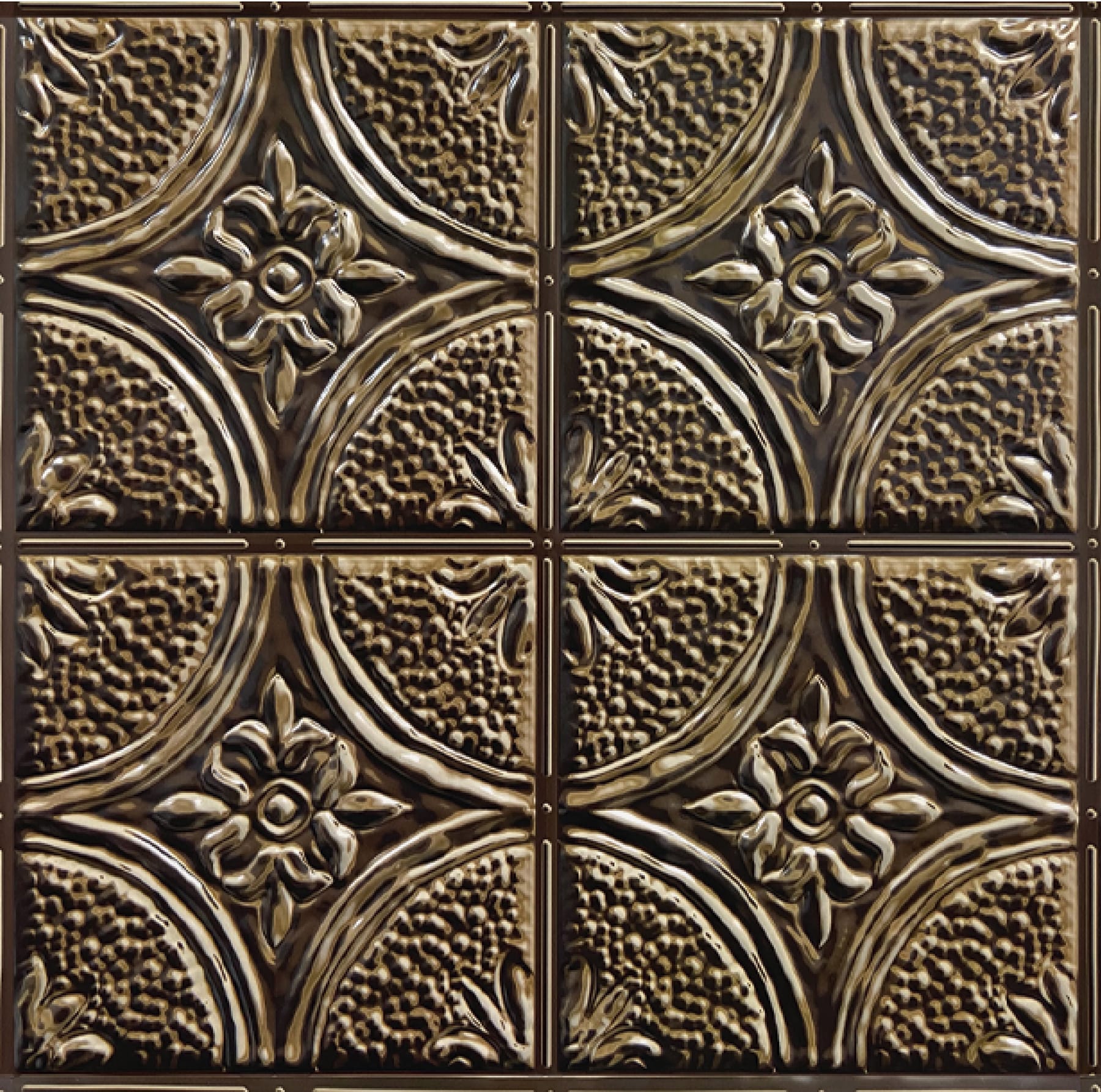 InHome NH4154 20-in W x 20-in H Self-adhesive Bronze Abstract Wall Decal