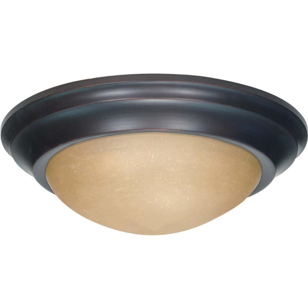  LW1282 1-Light 2-in Mahogany Bronze Semi-flush Mount Light