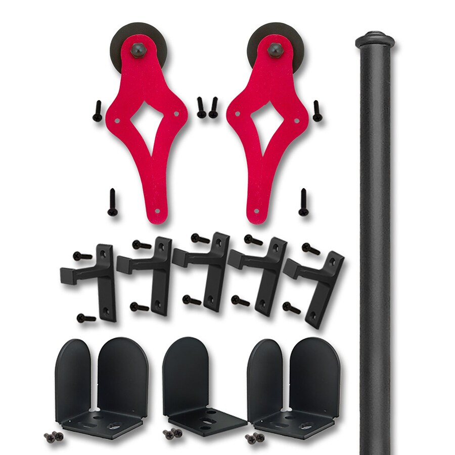 Quiet Glide QG1310PL11 72-in Red Red Interior Barn door kit