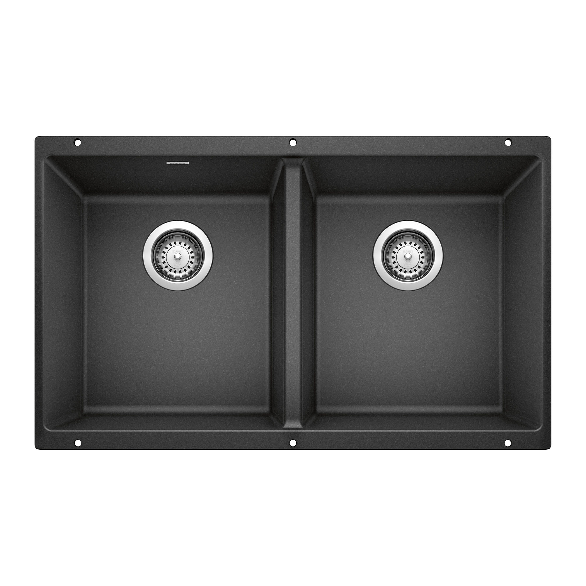 BLANCO 516322 Precis Undermount 29.75-Inches x 18.11-Inches Granite Double equal bowl Kitchen Sink