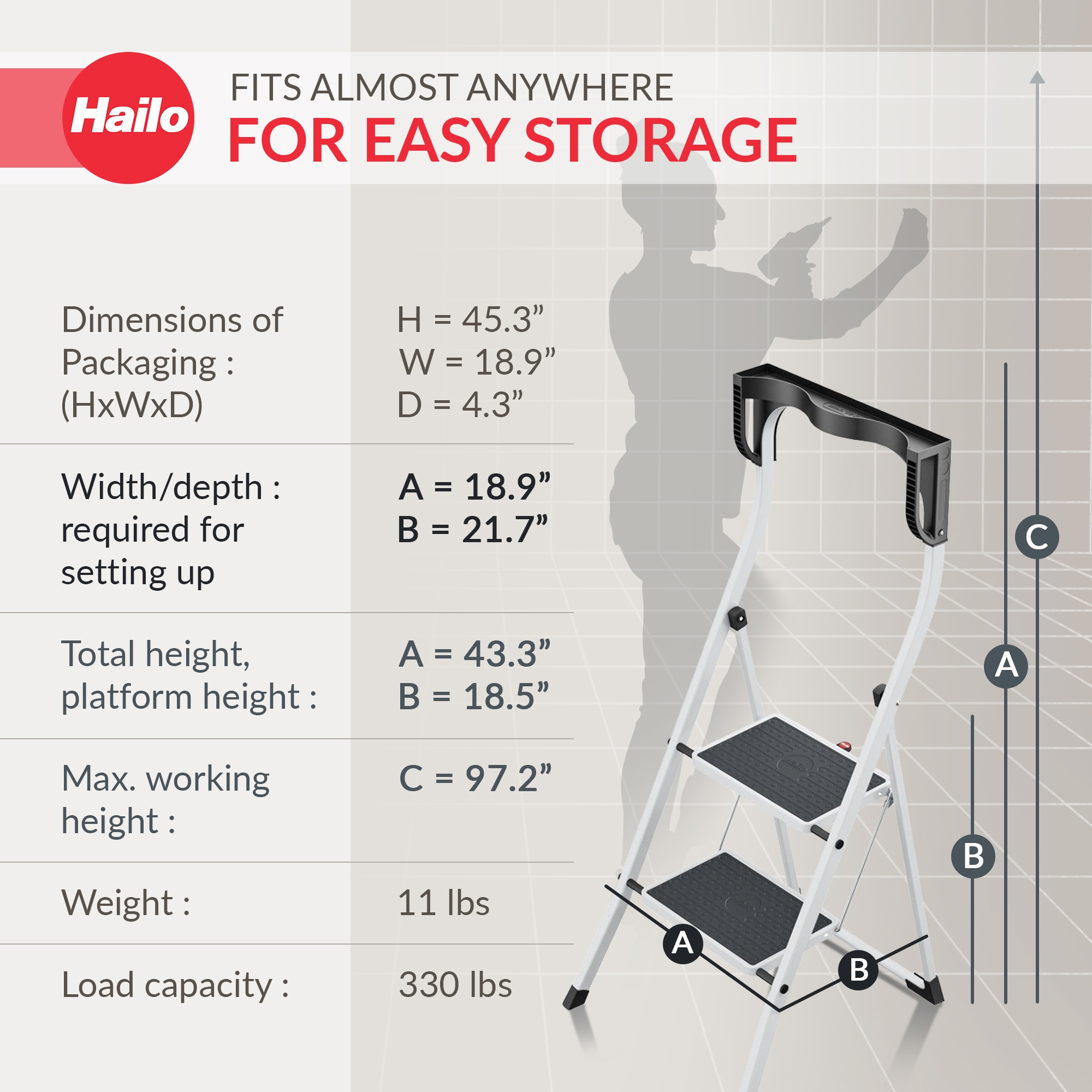 Hailo 9204010013 Step-Ladders - View #3