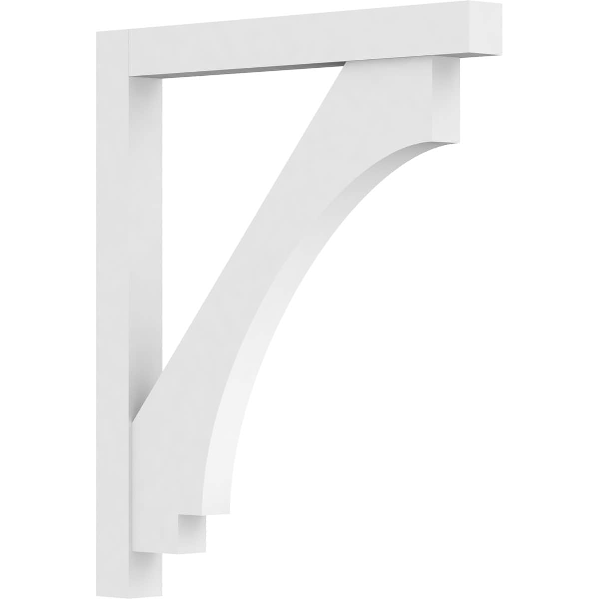 Ekena Millwork BKTP03X36X36IMP05 Standard Imperial 3-in x 36-in x 36-in White PVC Standard bracket