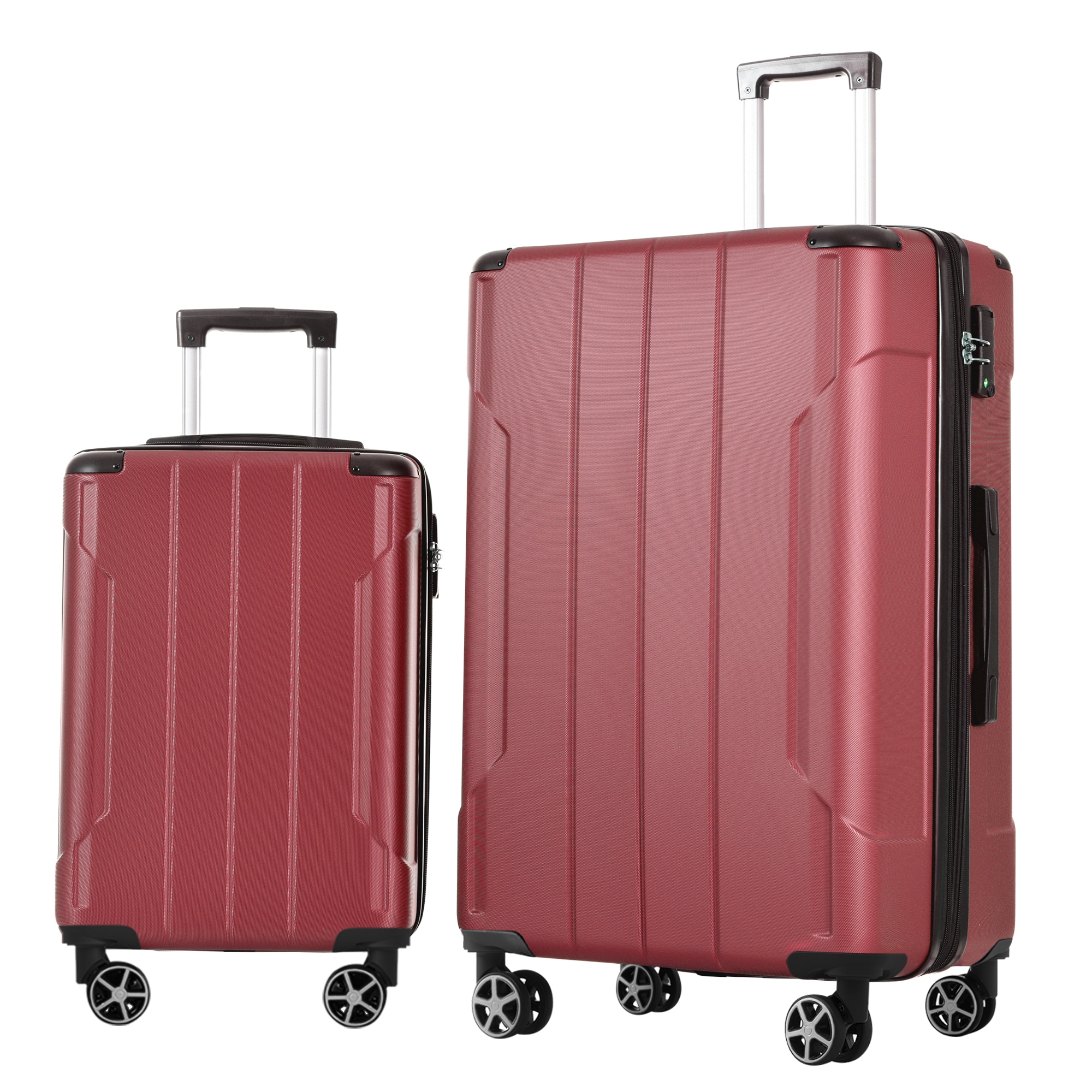 Bybafun YD9500010 29.5" X 18,5""X 11.6" Red Plastic Hardshell Suitcase set 2 -Bag