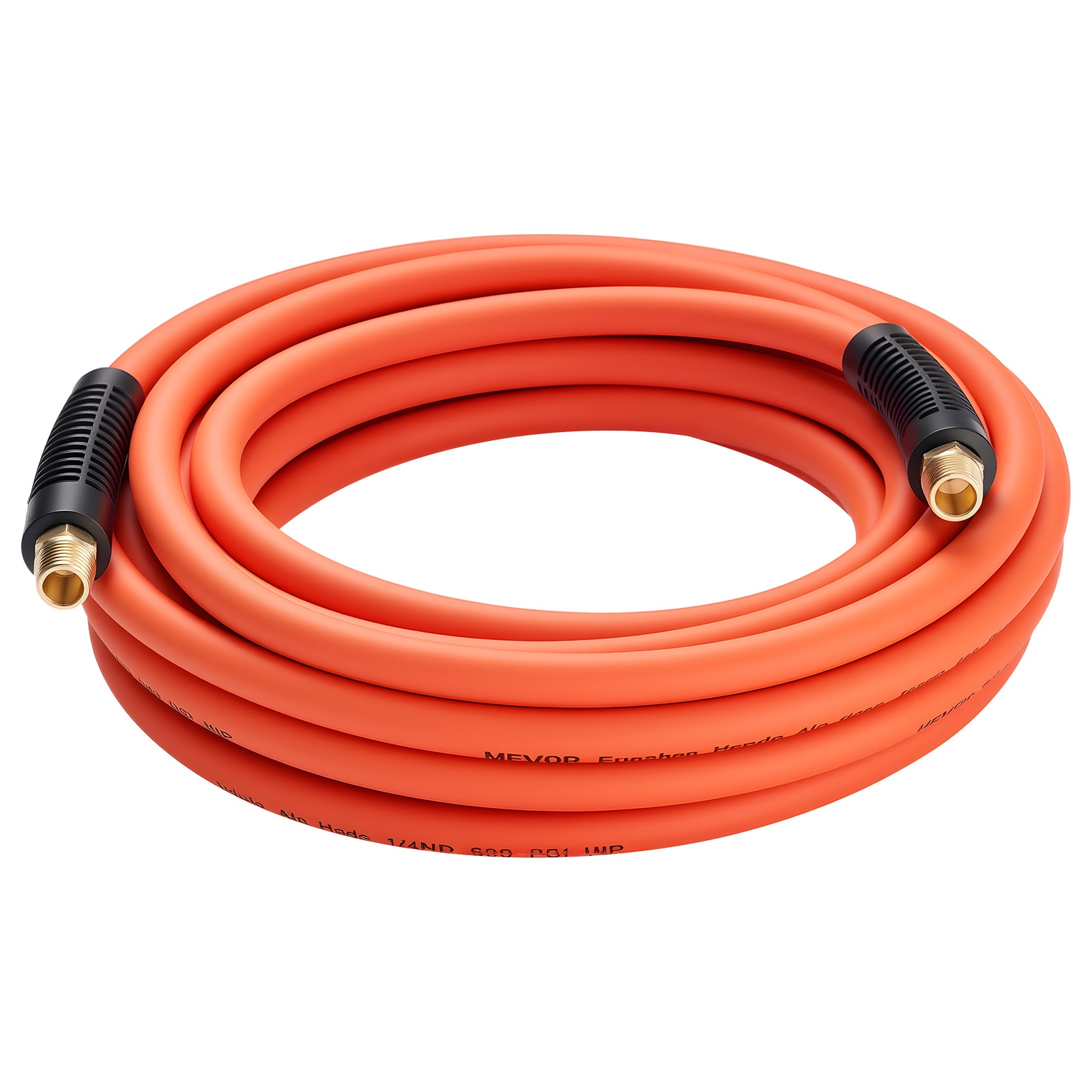 VEVOR - Air Hose 1/4in x 25ft Hybrid Air Hose Lightweight Kink Resistant Pneumatic Hoses with 1/4...