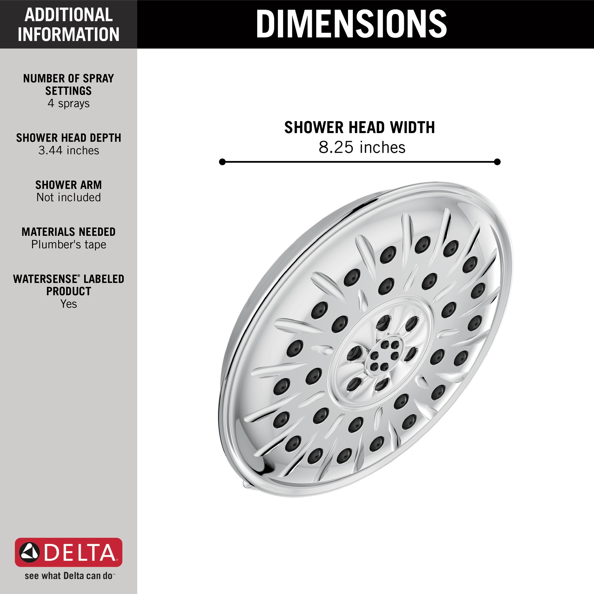 Delta 52487 Fixed-Showerhead - View #2