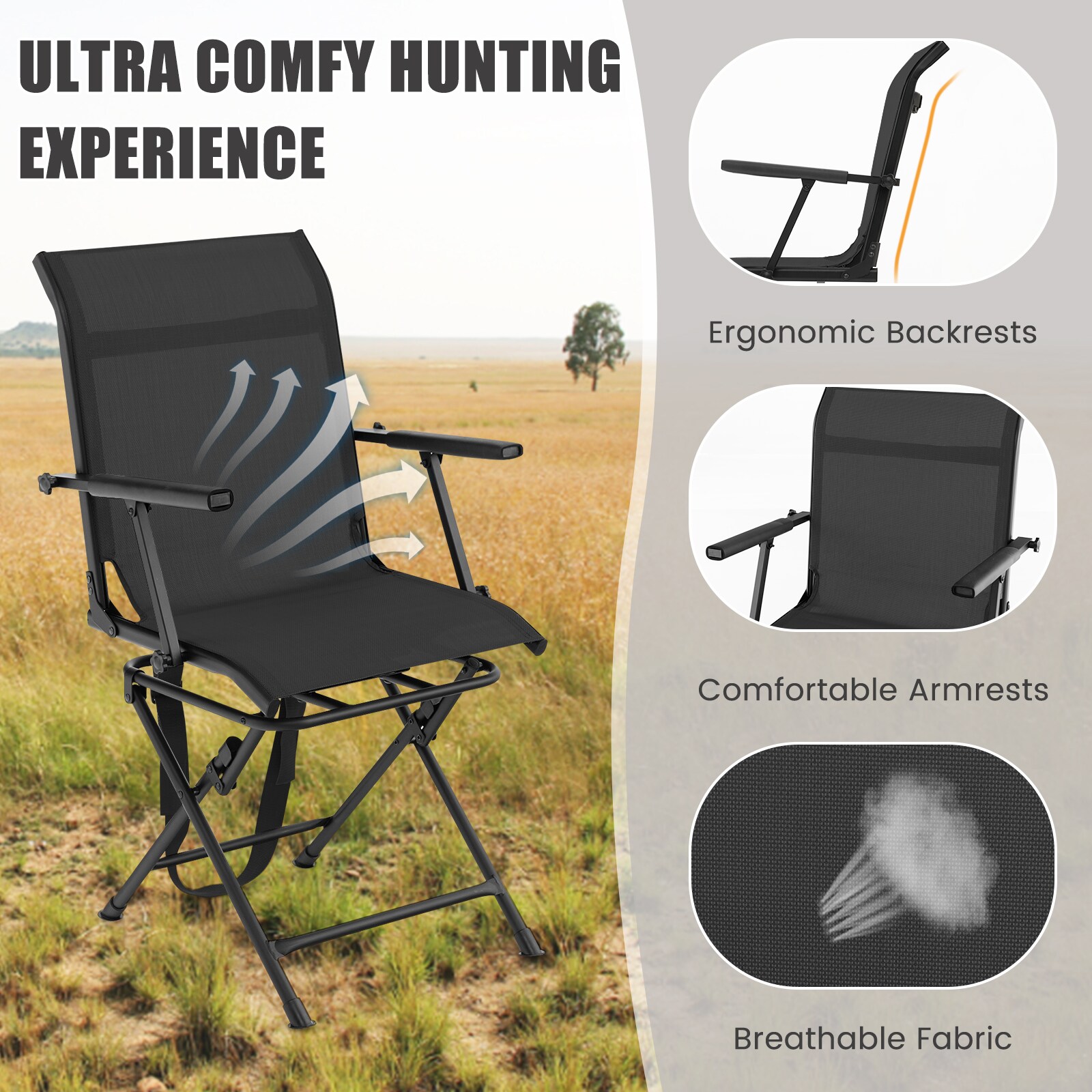 LIVIZA DOG70412BK Beach-Camping-Chairs - View #4