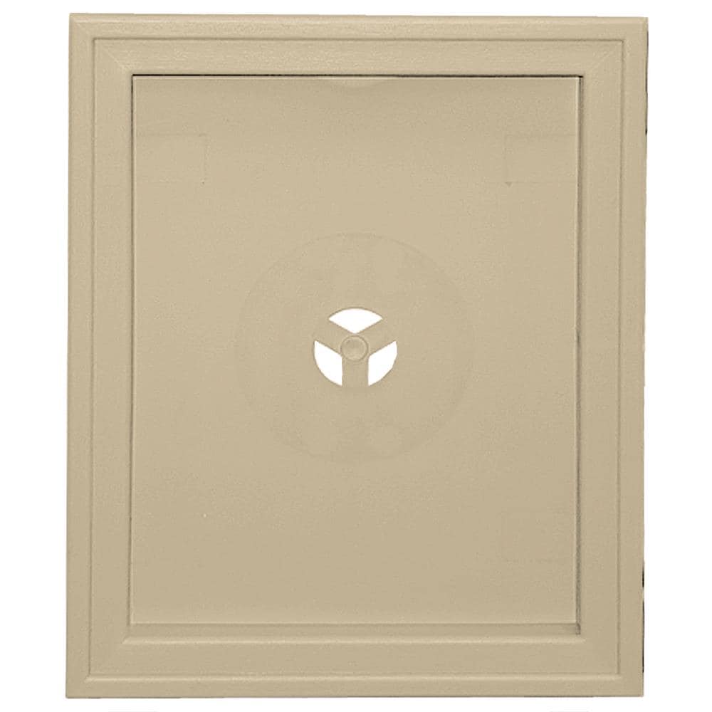 Builders Edge 130120008013 6.75-in x 8.75-in Light Almond Vinyl Universal Mounting Block